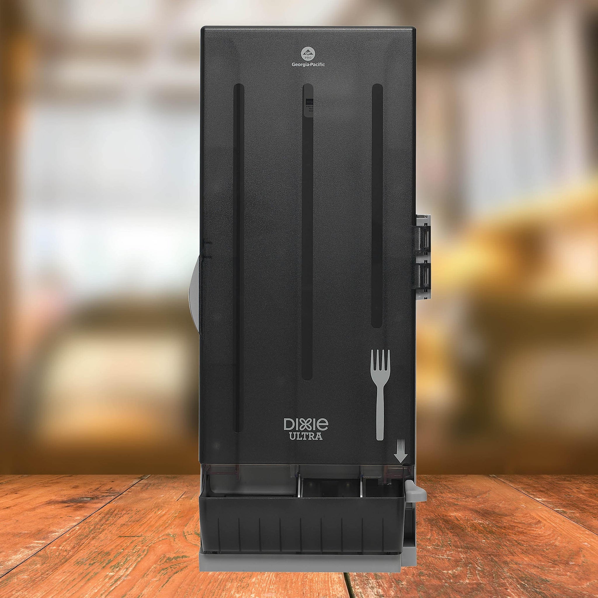 Dixie Ultra SmartStock Series-O Classic Fork Dispenser by GP PRO, Translucent Black