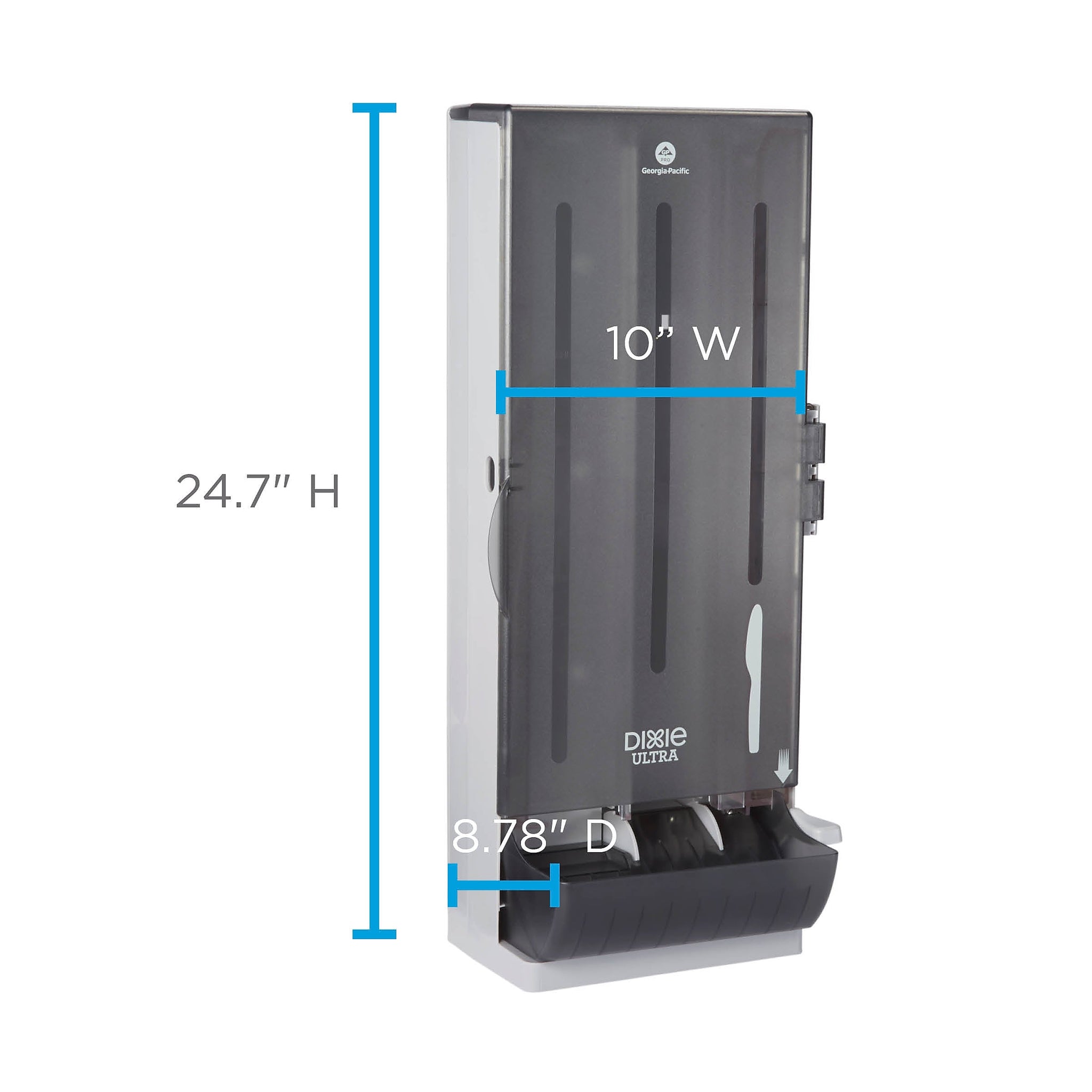 Dixie Ultra SmartStock Series-O Classic Knife Dispenser by GP PRO, Translucent Black