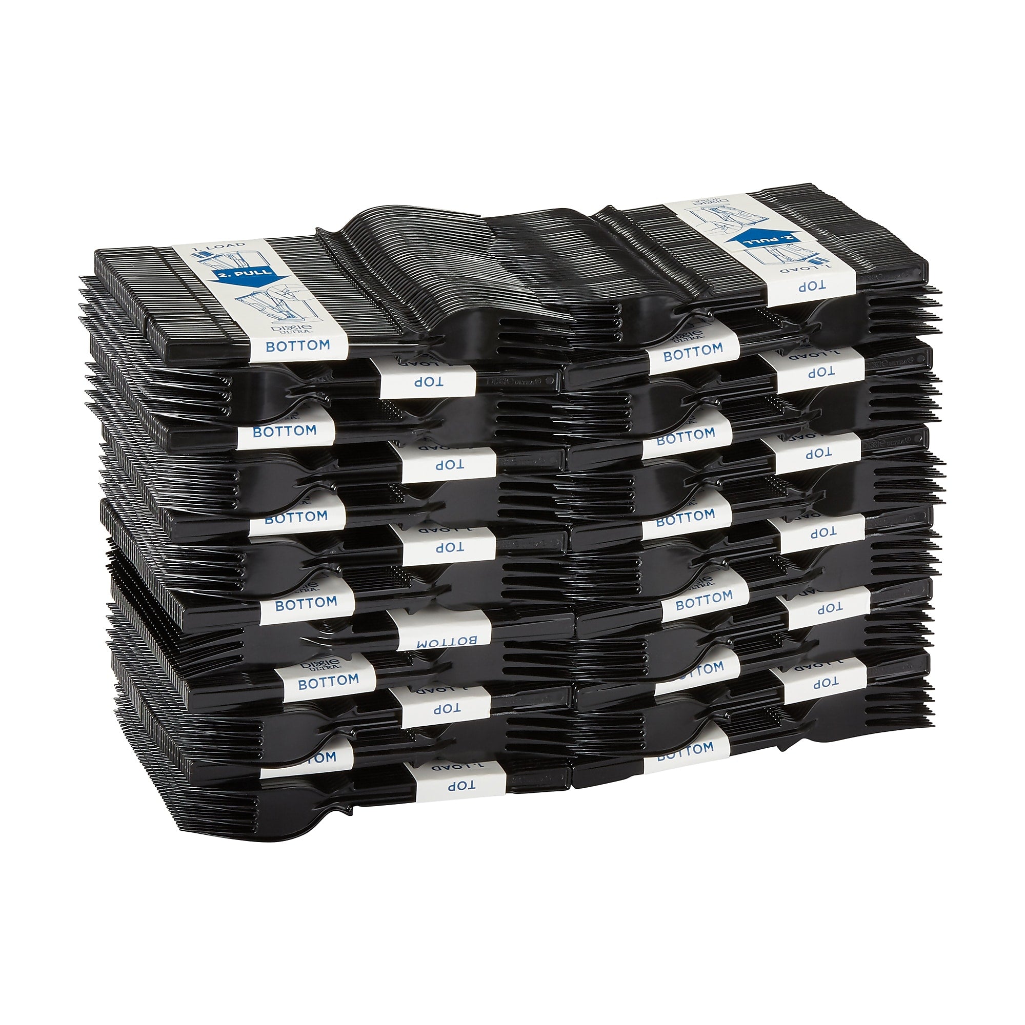 Dixie Ultra SmartStock Series-T Polystyrene Fork Refill, Black, 960/Carton