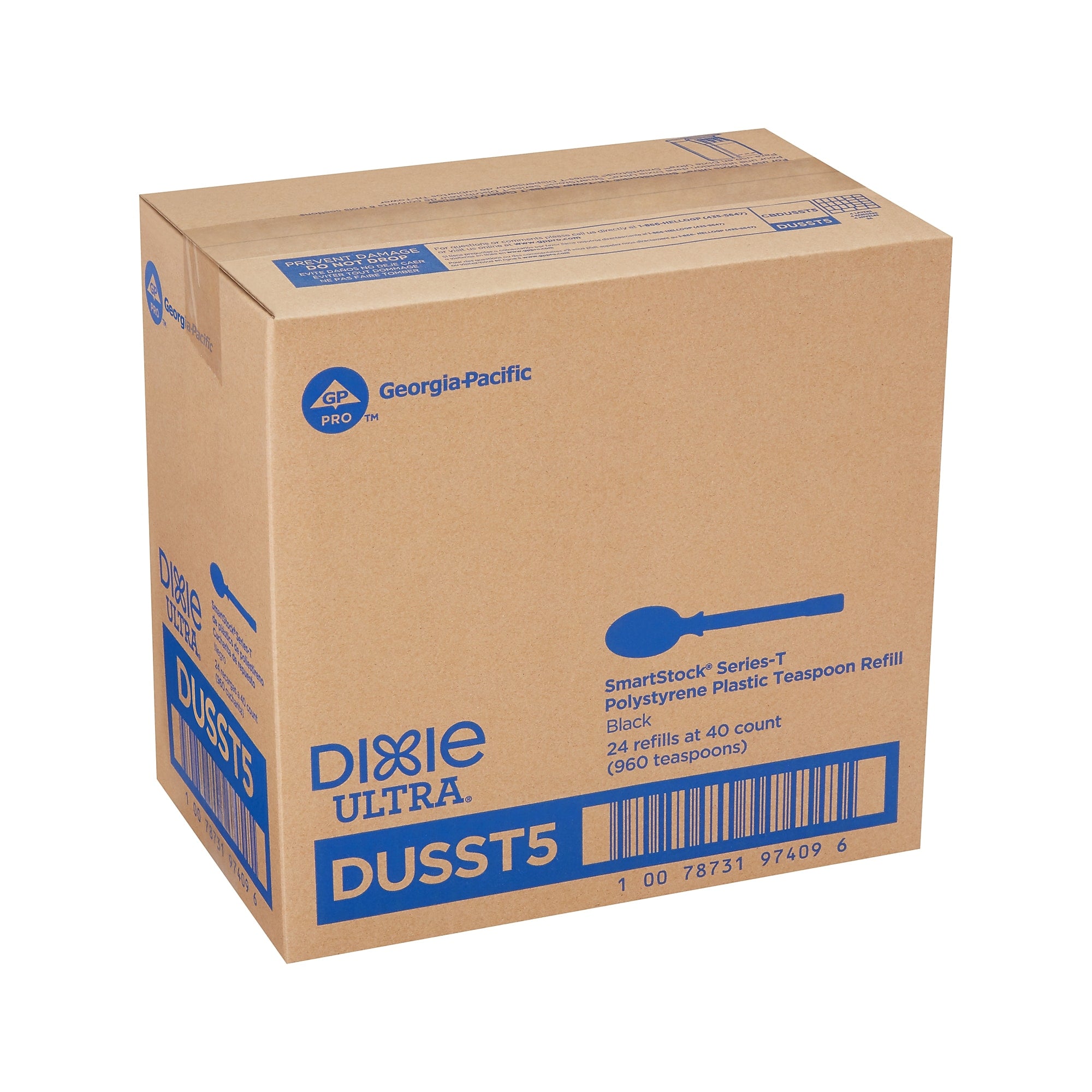 Dixie Ultra SmartStock Series-T Polystyrene Serving Spoon Refill, Black, 960/Carton