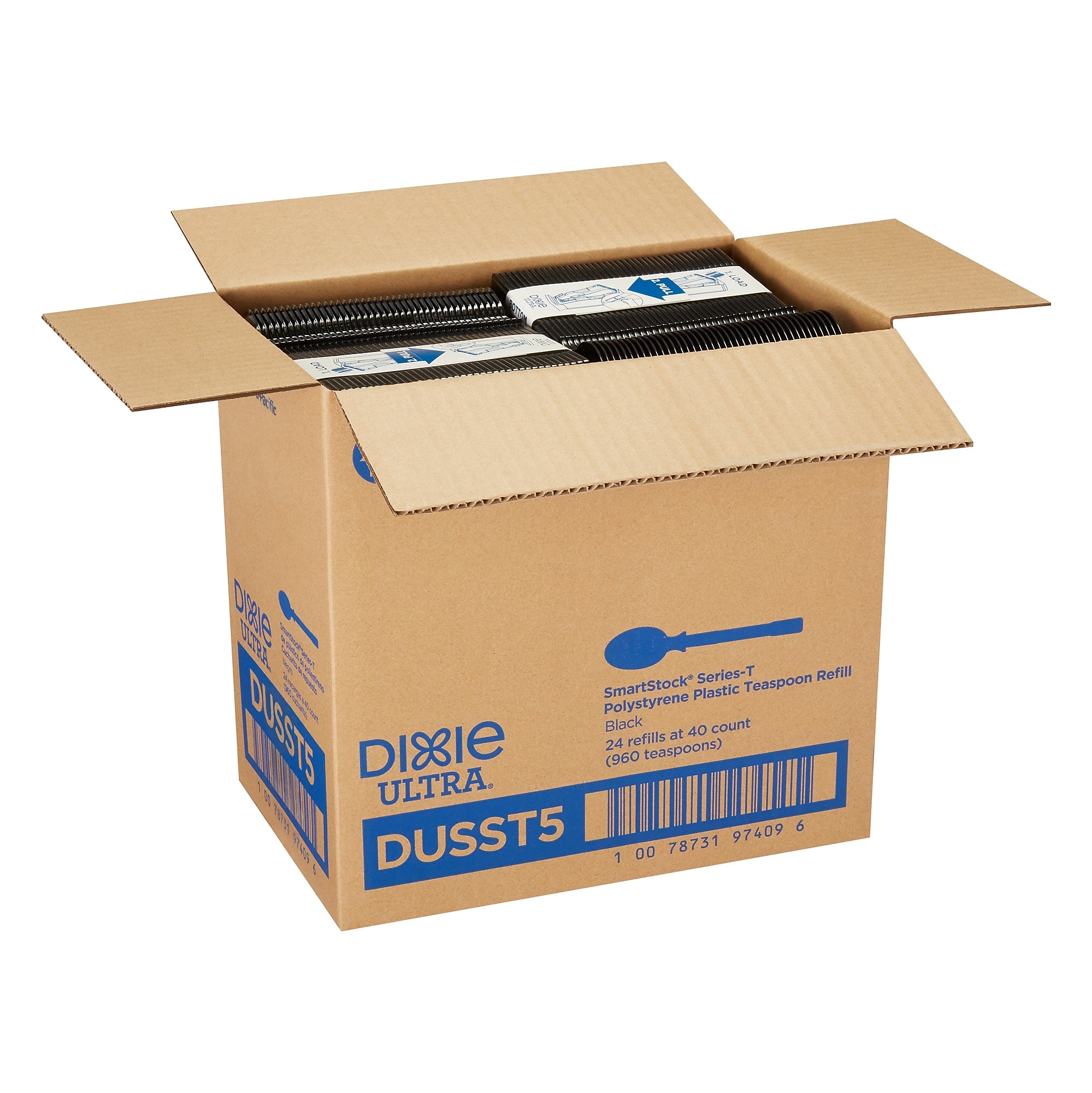 Dixie Ultra SmartStock Series-T Polystyrene Serving Spoon Refill, Black, 960/Carton