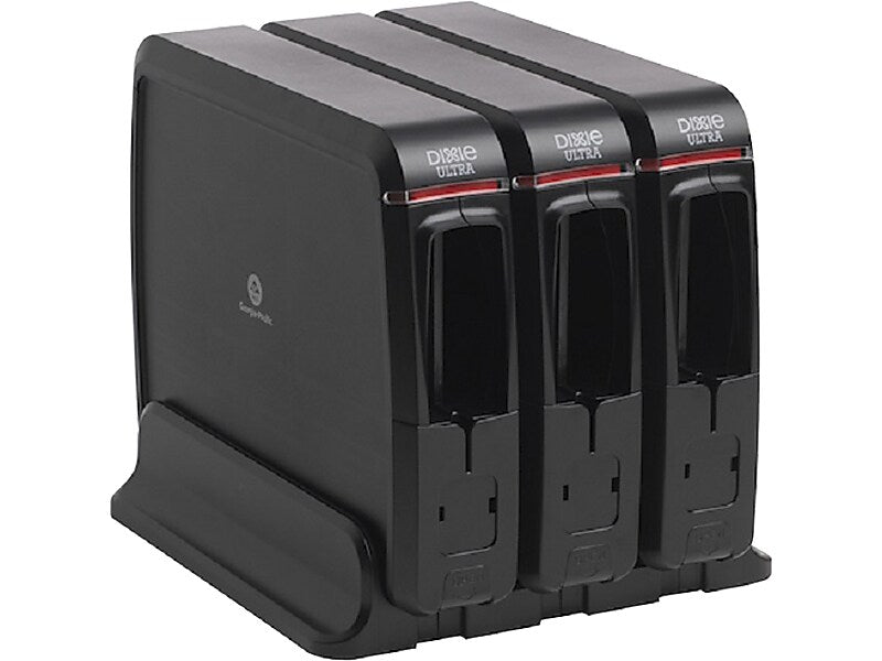 Dixie Ultra Triple Pack SmartStock Series-W Plastic Cutlery Dispenser, Black