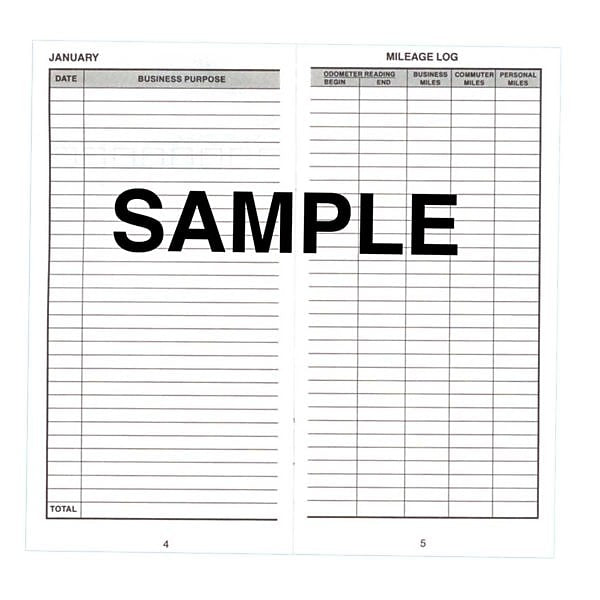 Dome Auto Mileage Log Record Book, 3.25