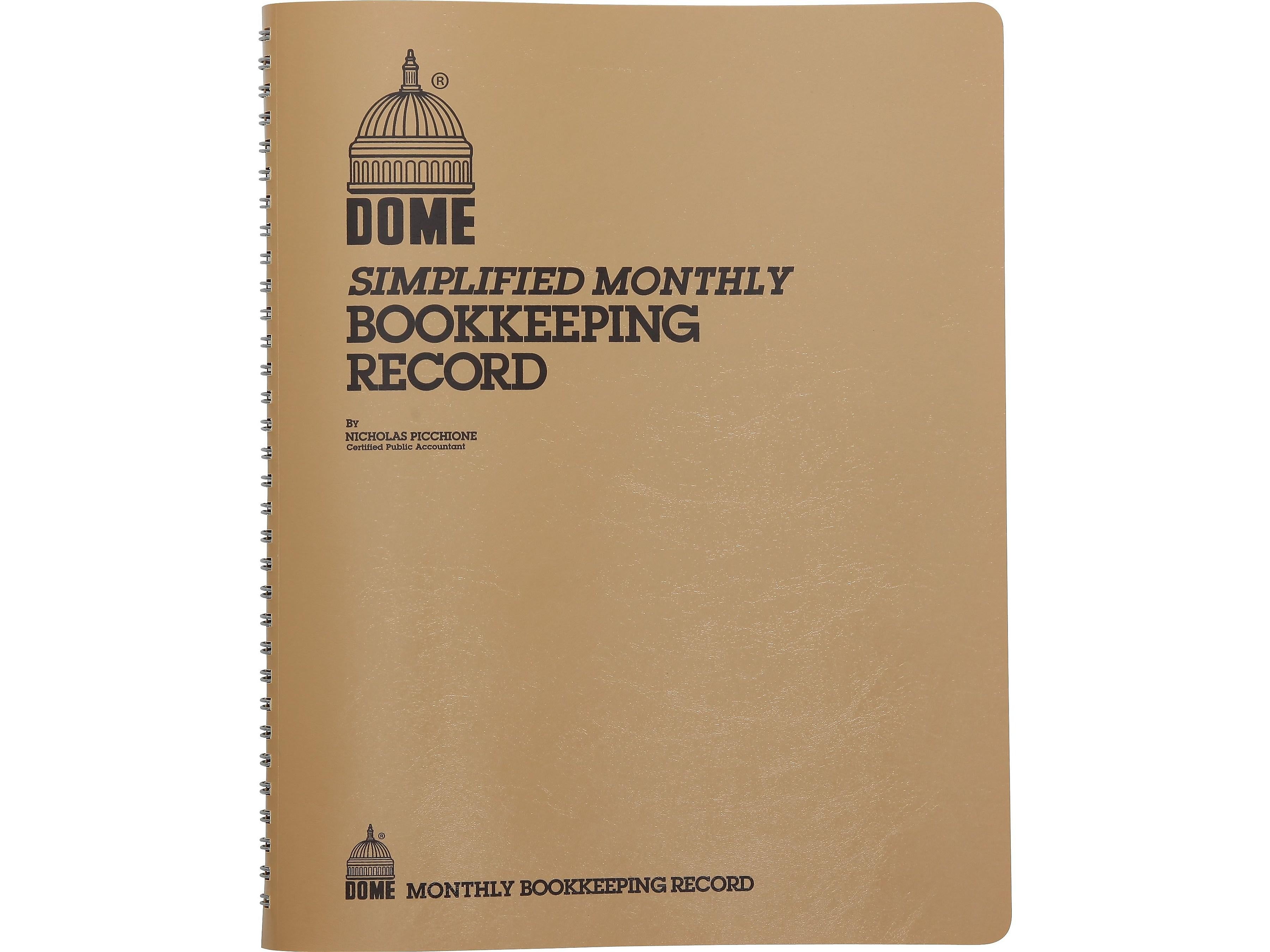 Dome Monthly Bookkeeping Record, 8.75
