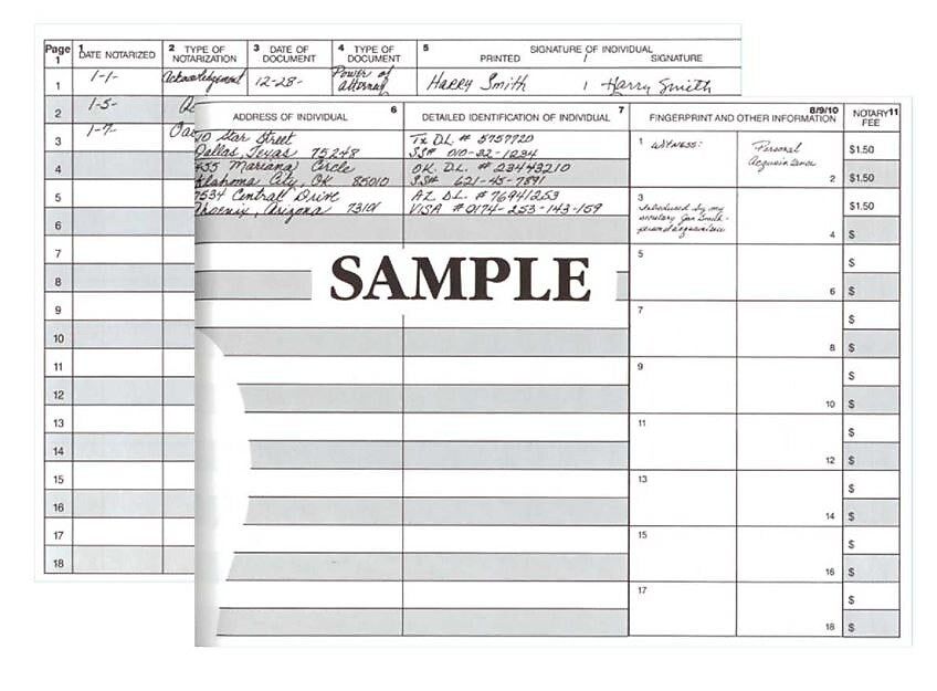 Dome Notary Public Record Book, Red