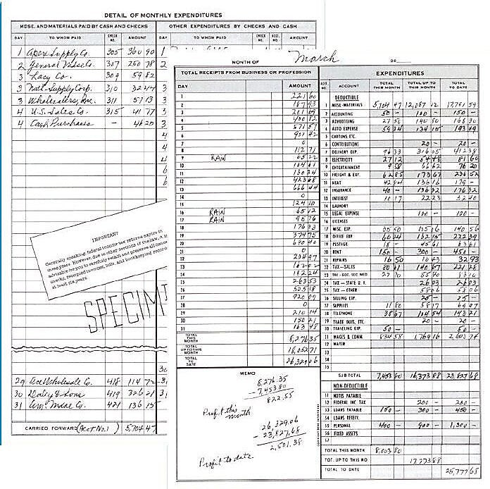 Dome Simple Weekly Bookkeeping Record, 8.75