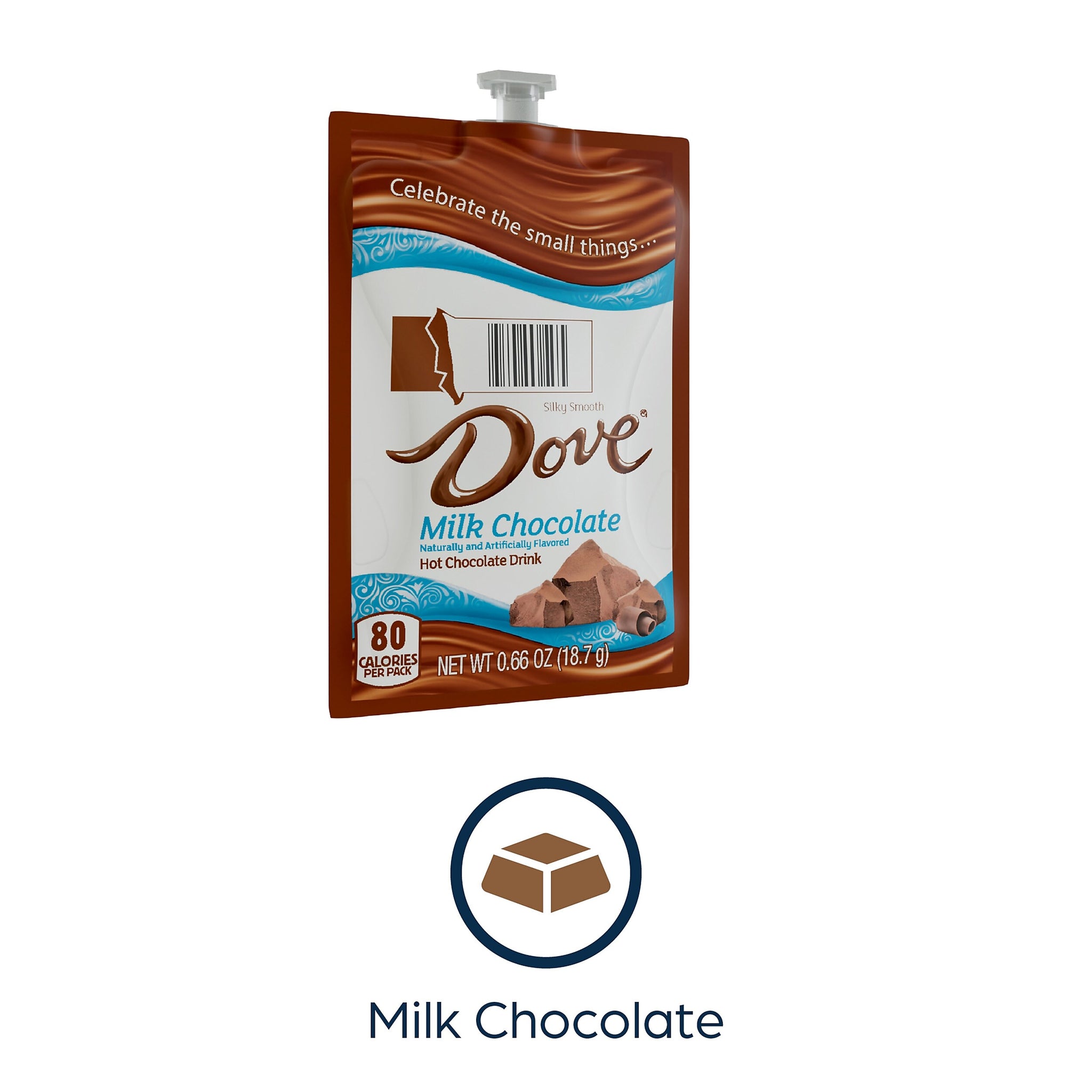 Dove Silky Smooth Milk Chocolate Hot Cocoa, Flavia Freshpack, 72/Carton