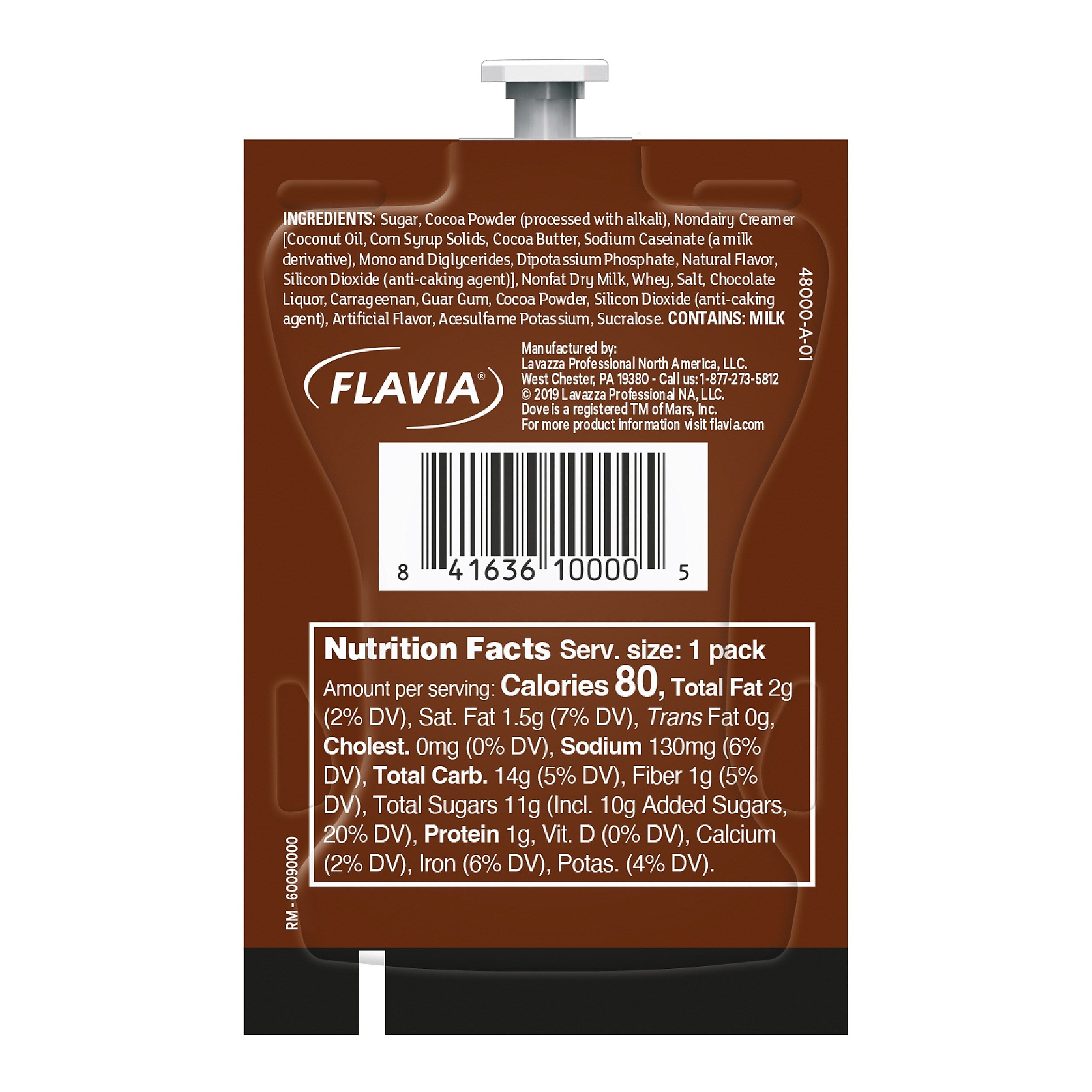 Dove Silky Smooth Milk Chocolate Hot Cocoa, Flavia Freshpack, 72/Carton
