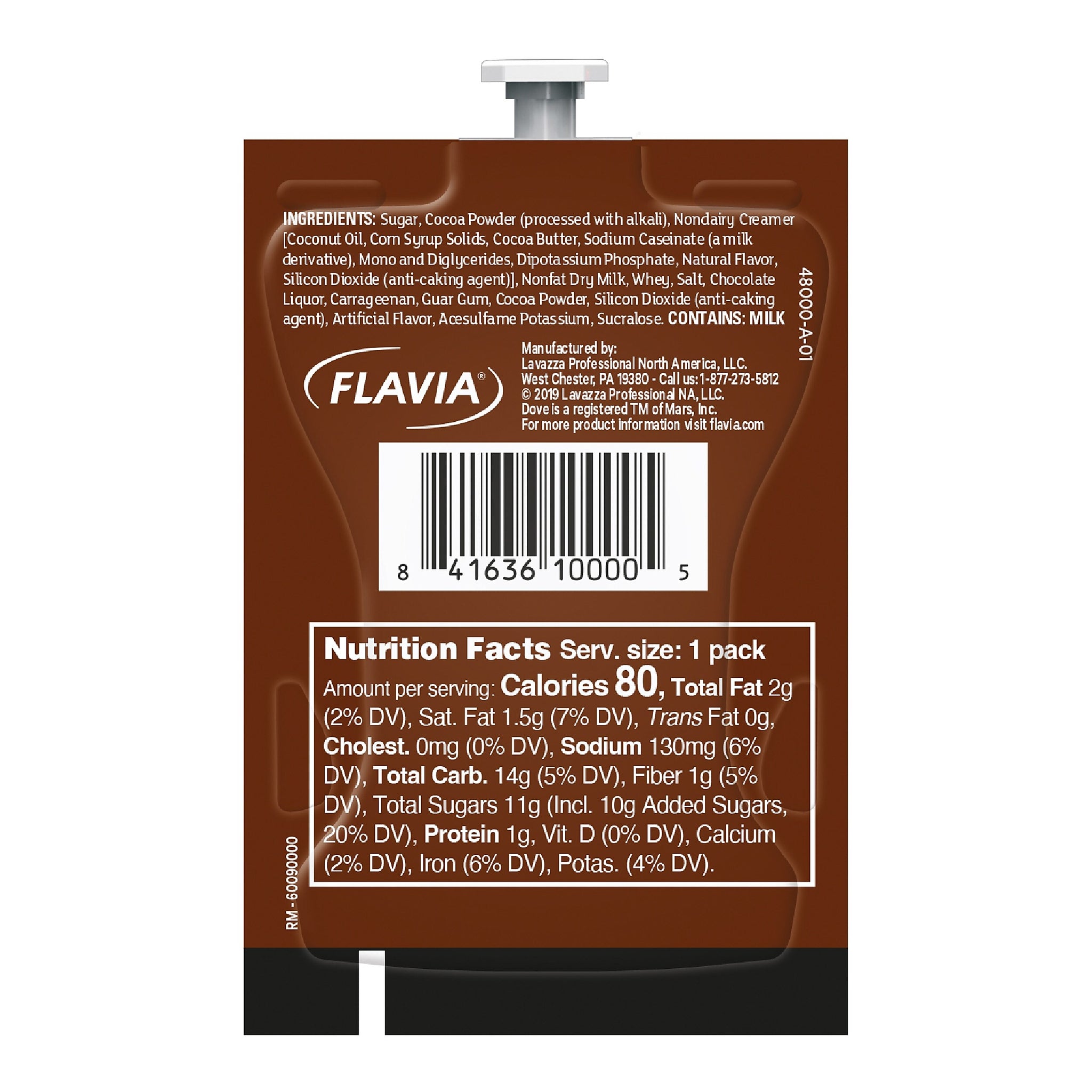 Dove Silky Smooth Milk Chocolate Hot Cocoa, Flavia Freshpack, 72/Carton