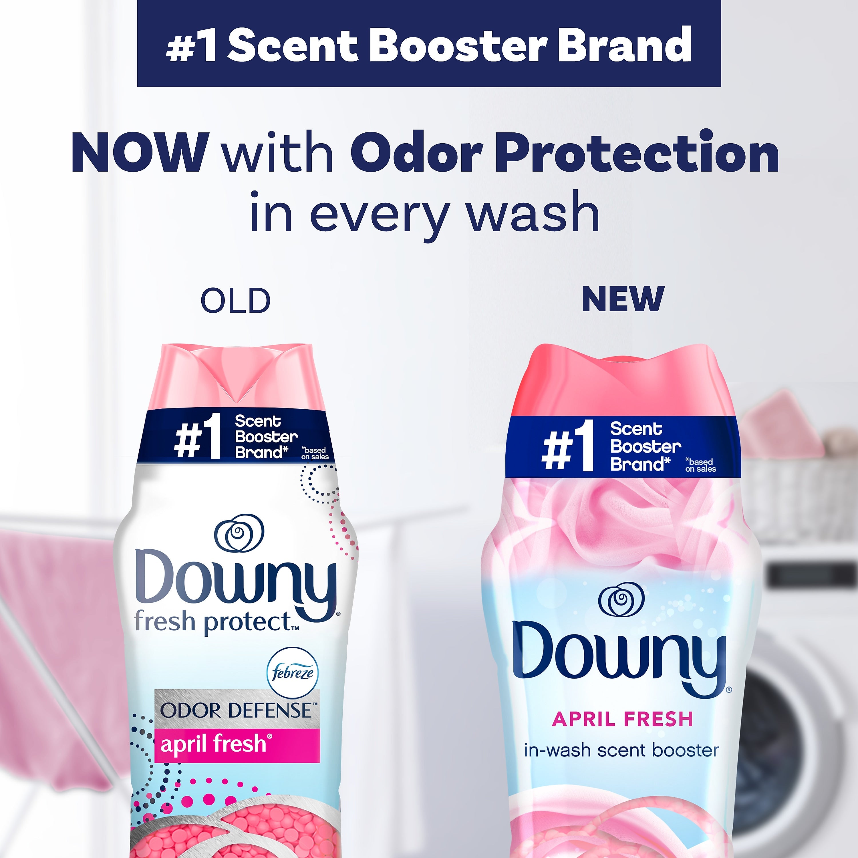 Downy Fresh Protect In-Wash Scent Beads with Febreze Odor Defense, April Fresh, 24 oz.