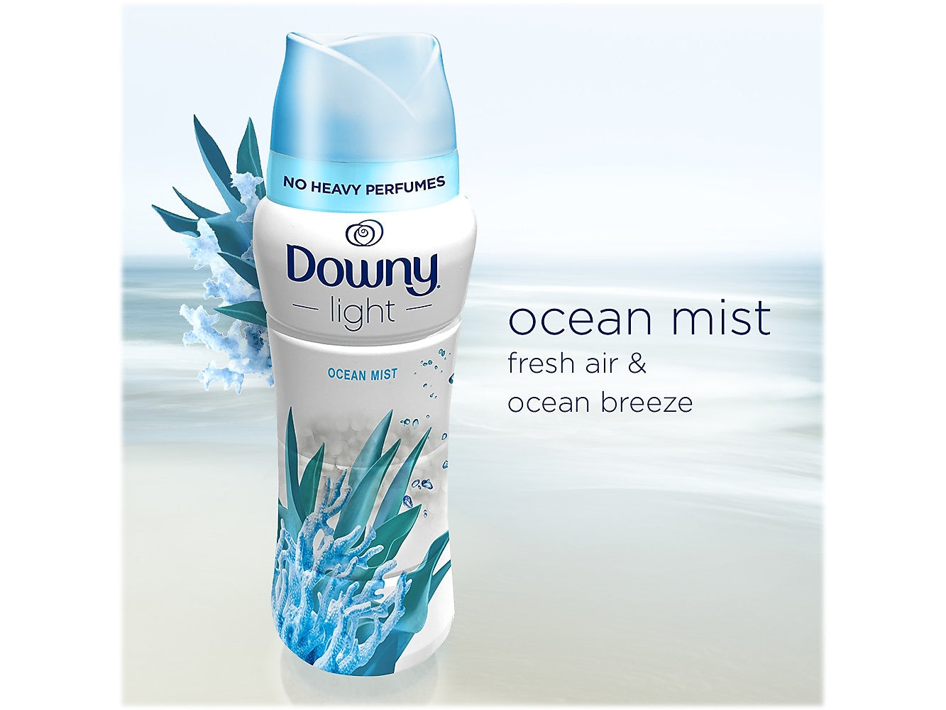 Downy Light In-Wash Scent Booster Beads, Ocean Mist, 24 oz.