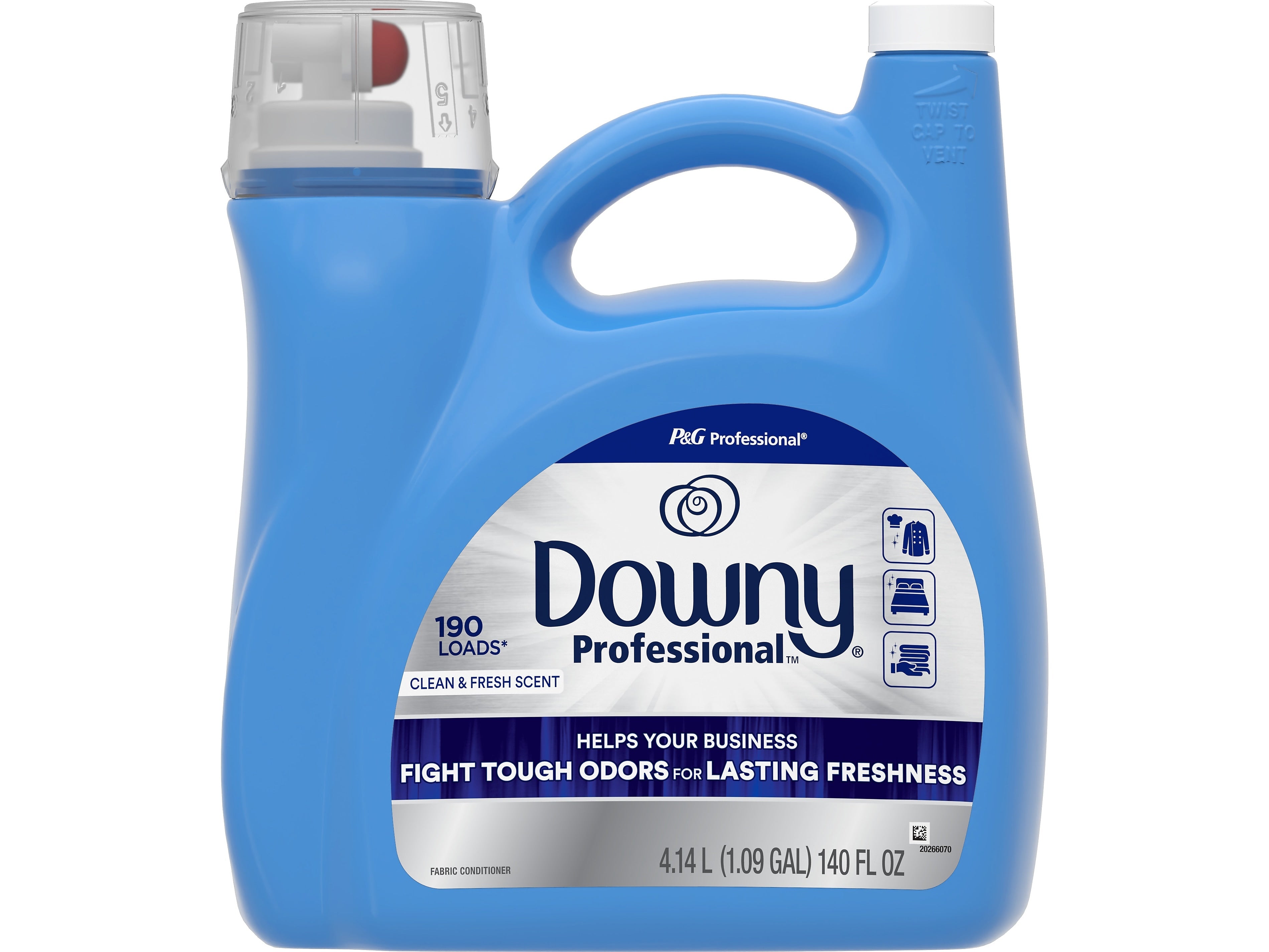 Downy Professional Fabric Softener, Clean & Fresh Scent, 190 Loads, 140 fl. oz.