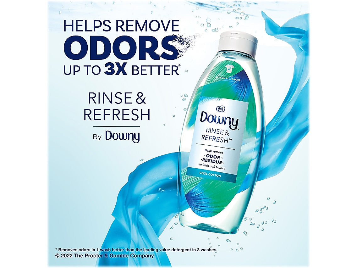 Downy Rinse & Refresh Liquid Fabric Softener, Cool Cotton, 70 Loads, 48 oz.