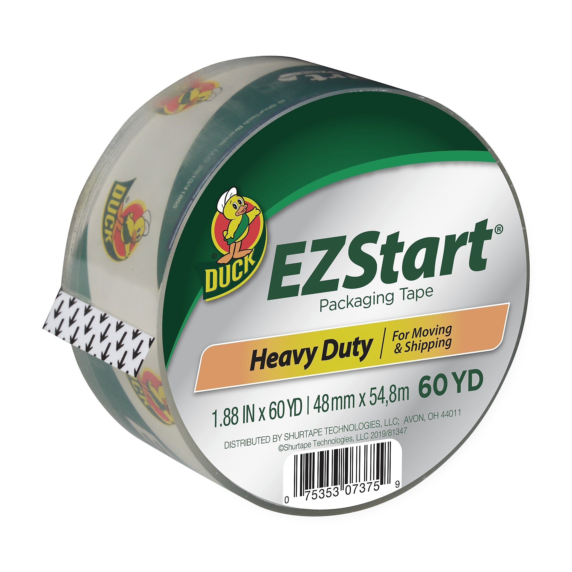 Duck EZ-Start Packing Tape, 1.88