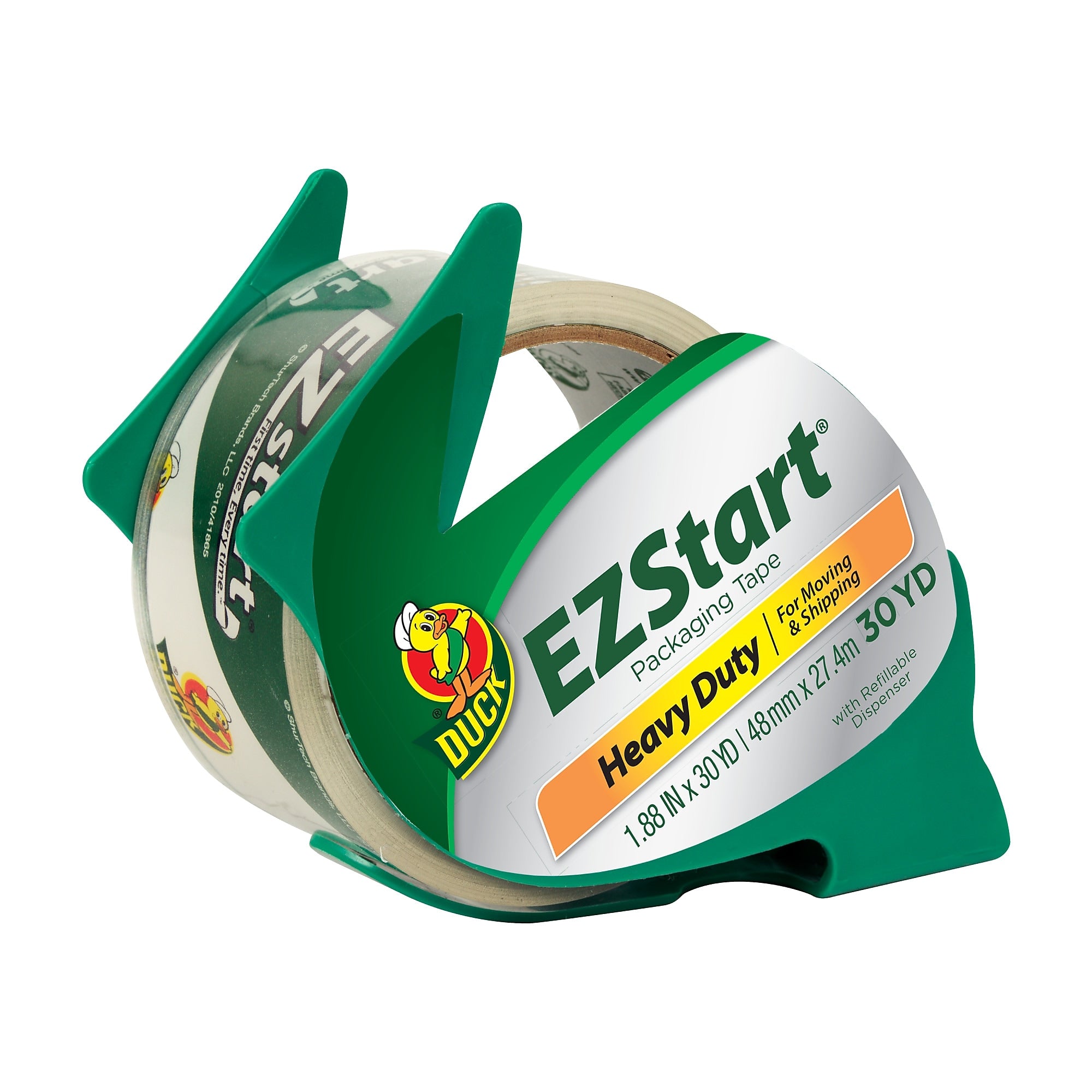 Duck EZ-Start Packing Tape with Dispenser, 1.88