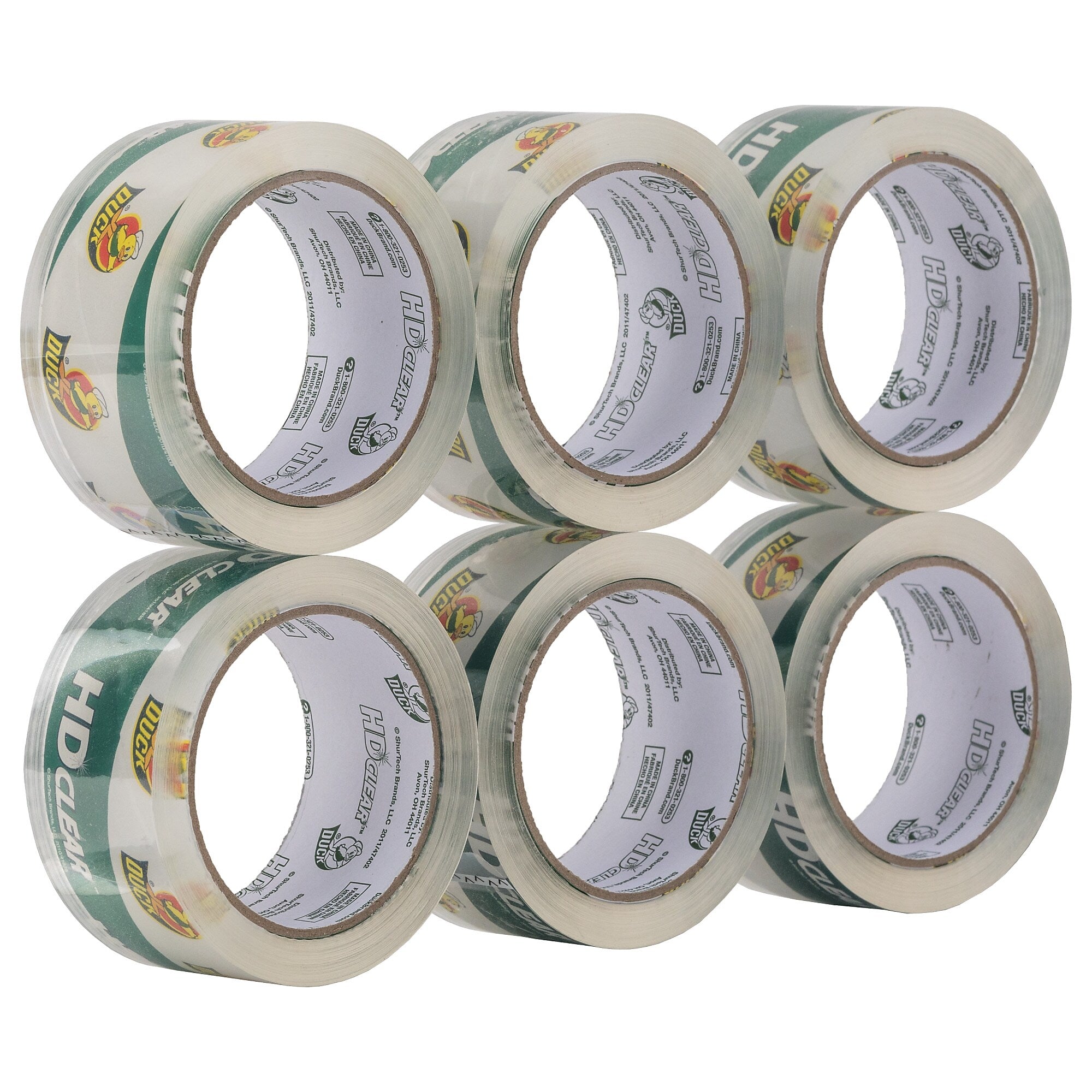 Duck HD Clear Heavy Duty Packing Tape, 1.88