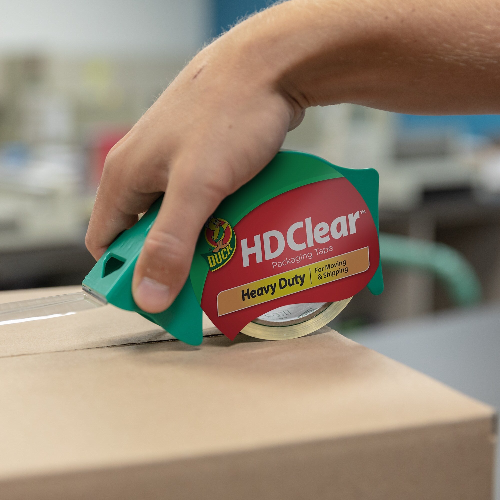 Duck HD Clear Heavy Duty Packing Tape, 3