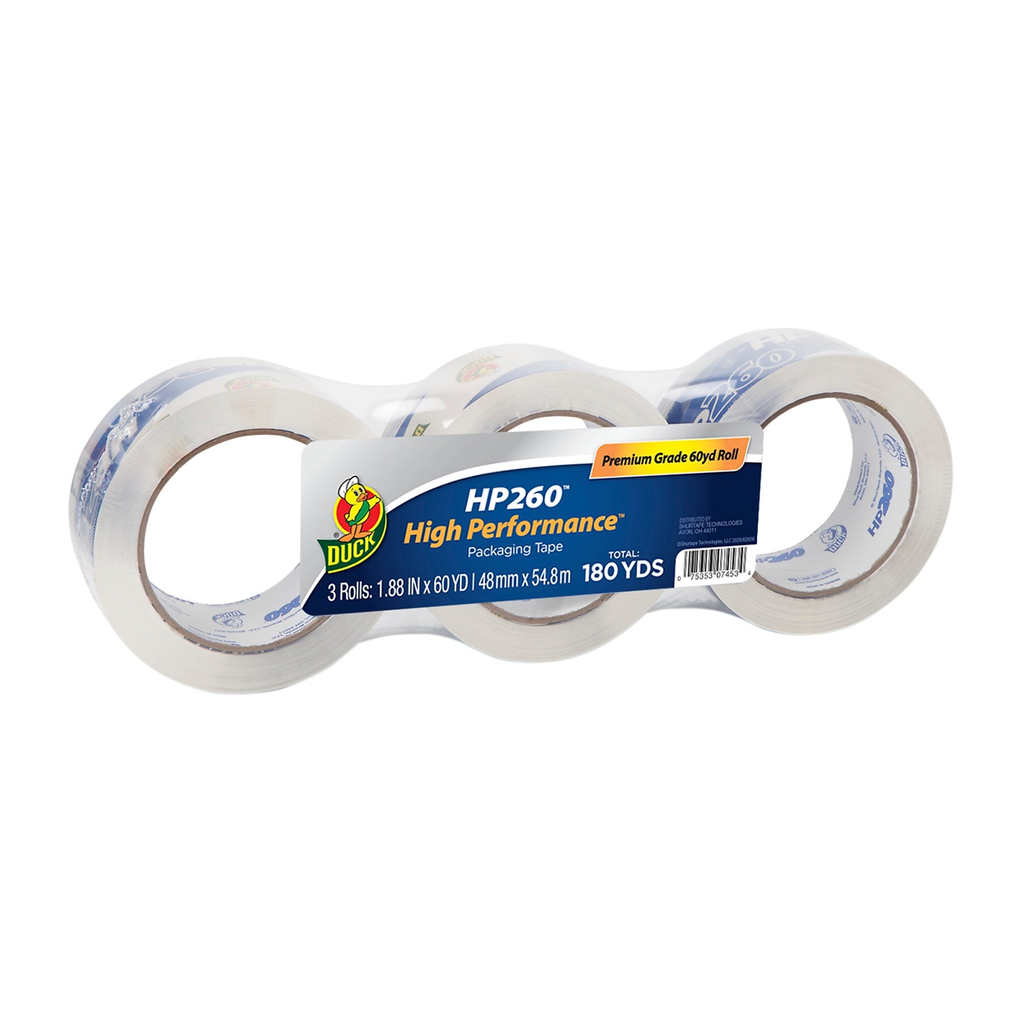 Duck HP260 Heavy Duty Packing Tape, 1.88