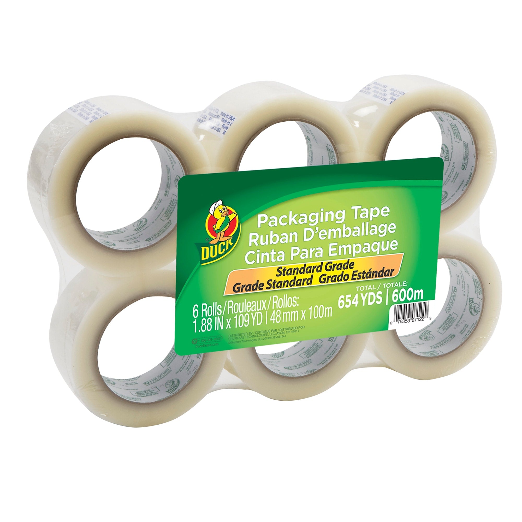 Duck Standard Heavy Duty Packing Tape, 1.88