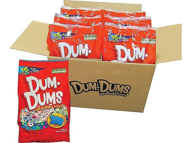 Dum Dums Original Lollipops, Assorted Flavors, 32 oz., 1200 Pieces