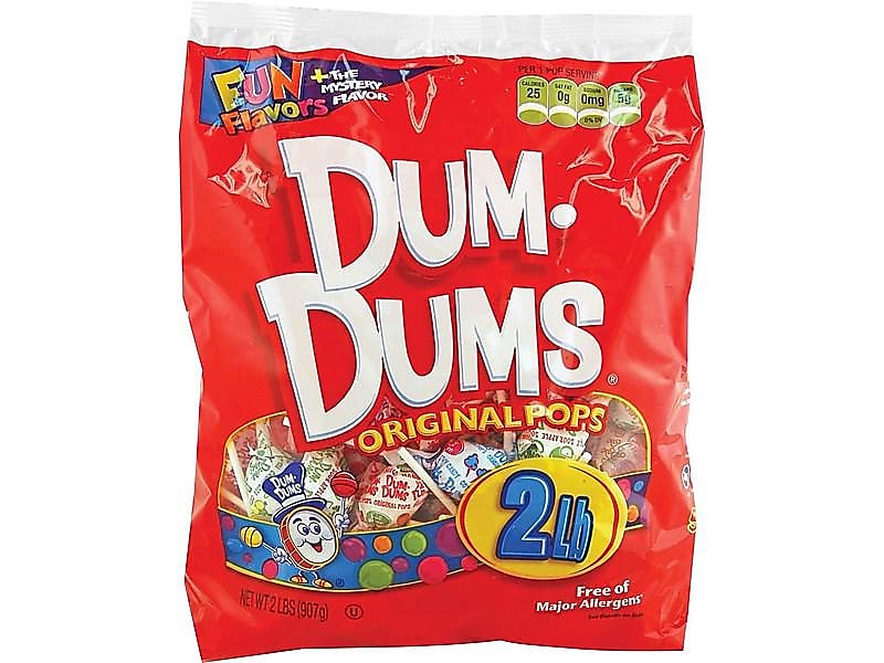 Dum Dums Original Lollipops, Assorted Flavors, 32 oz., 1200 Pieces