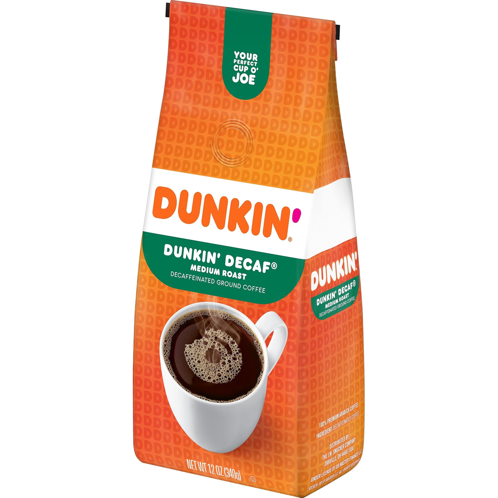 Dunkin' Decaf Ground Coffee, Medium Roast