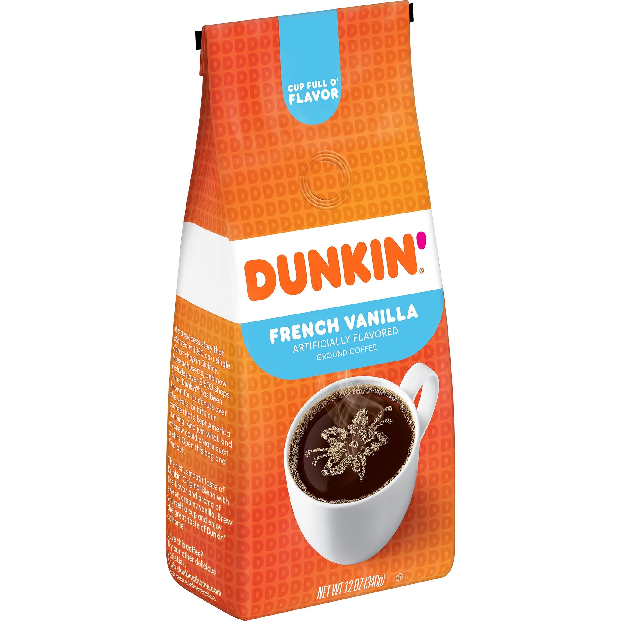 Dunkin' French Vanilla Ground Coffee, 12 oz. Bag