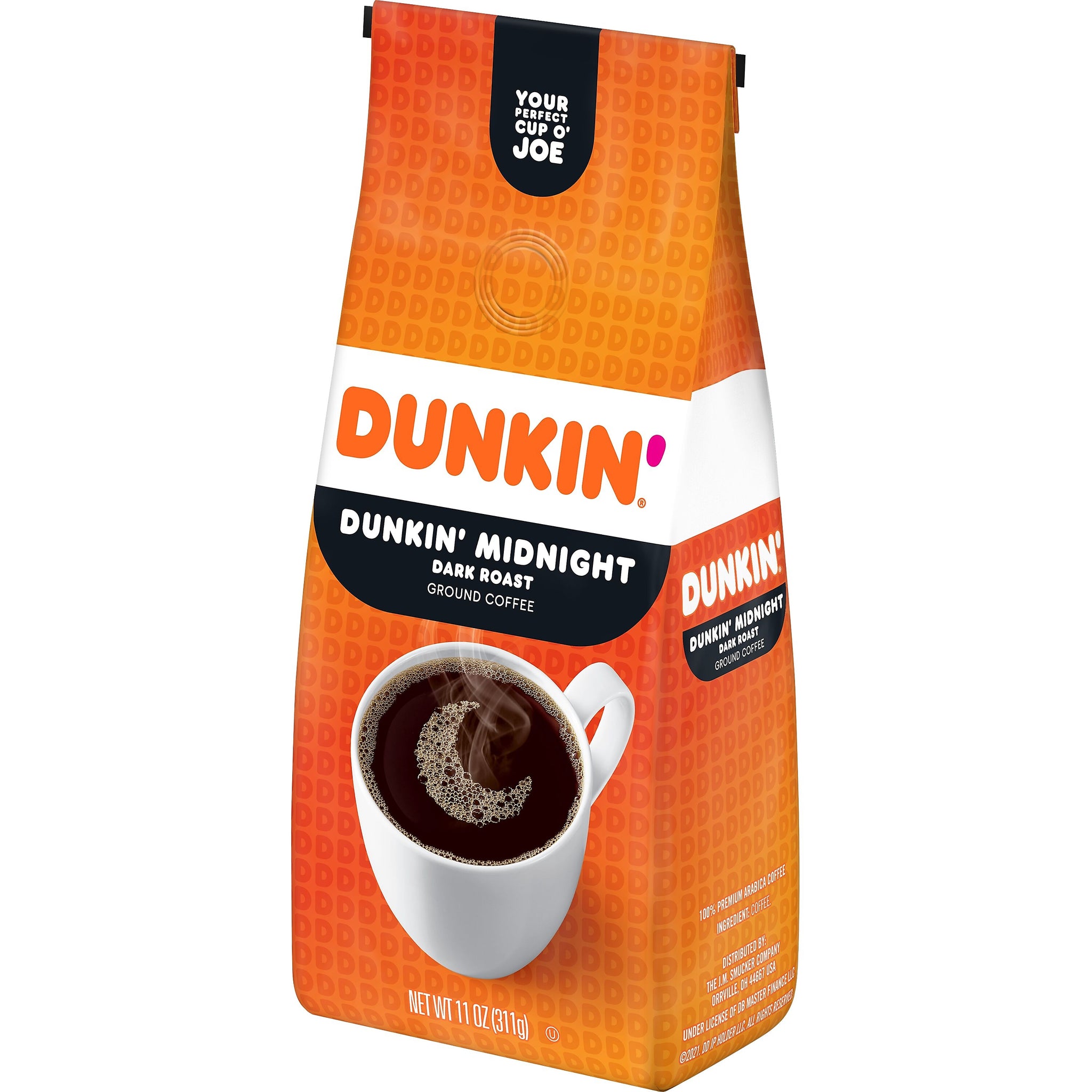 Dunkin' Midnight Dark Roast Ground Coffee, 11 oz. Bag