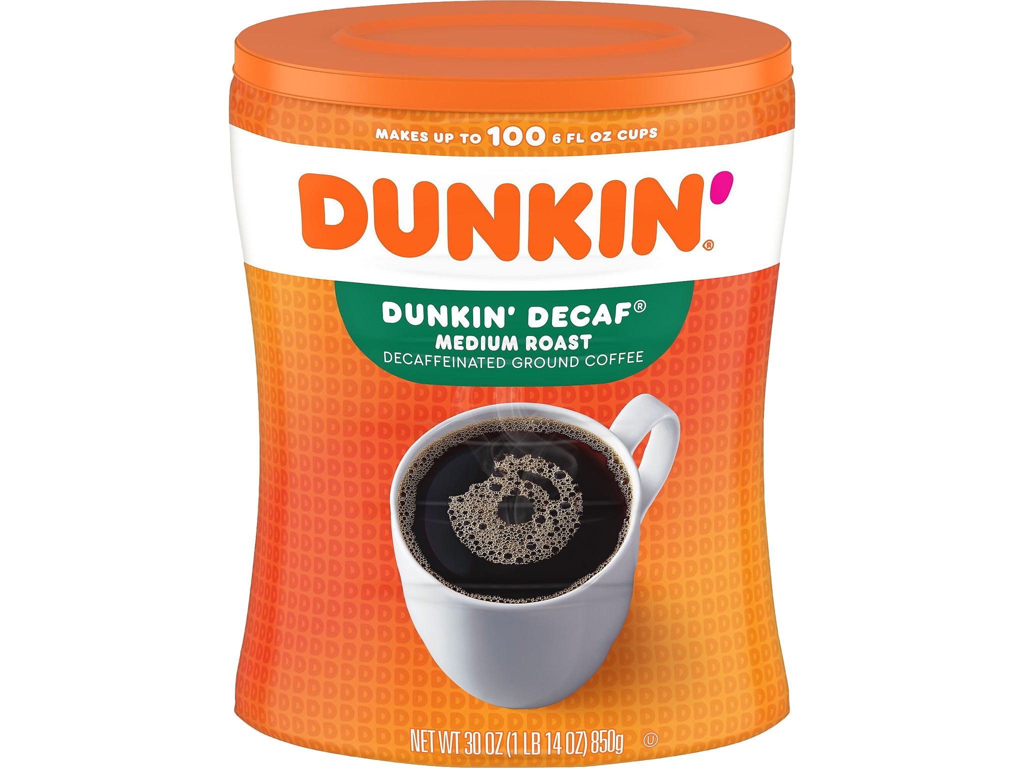 Dunkin' Original Blend Decaf Ground Coffee, Medium Roast, 30 oz.
