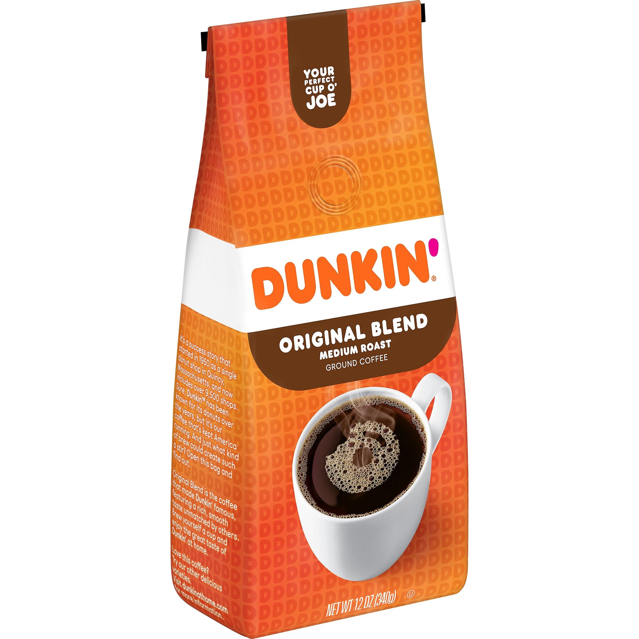 Dunkin' Original Blend Ground Coffee, Medium Roast, 12 oz.