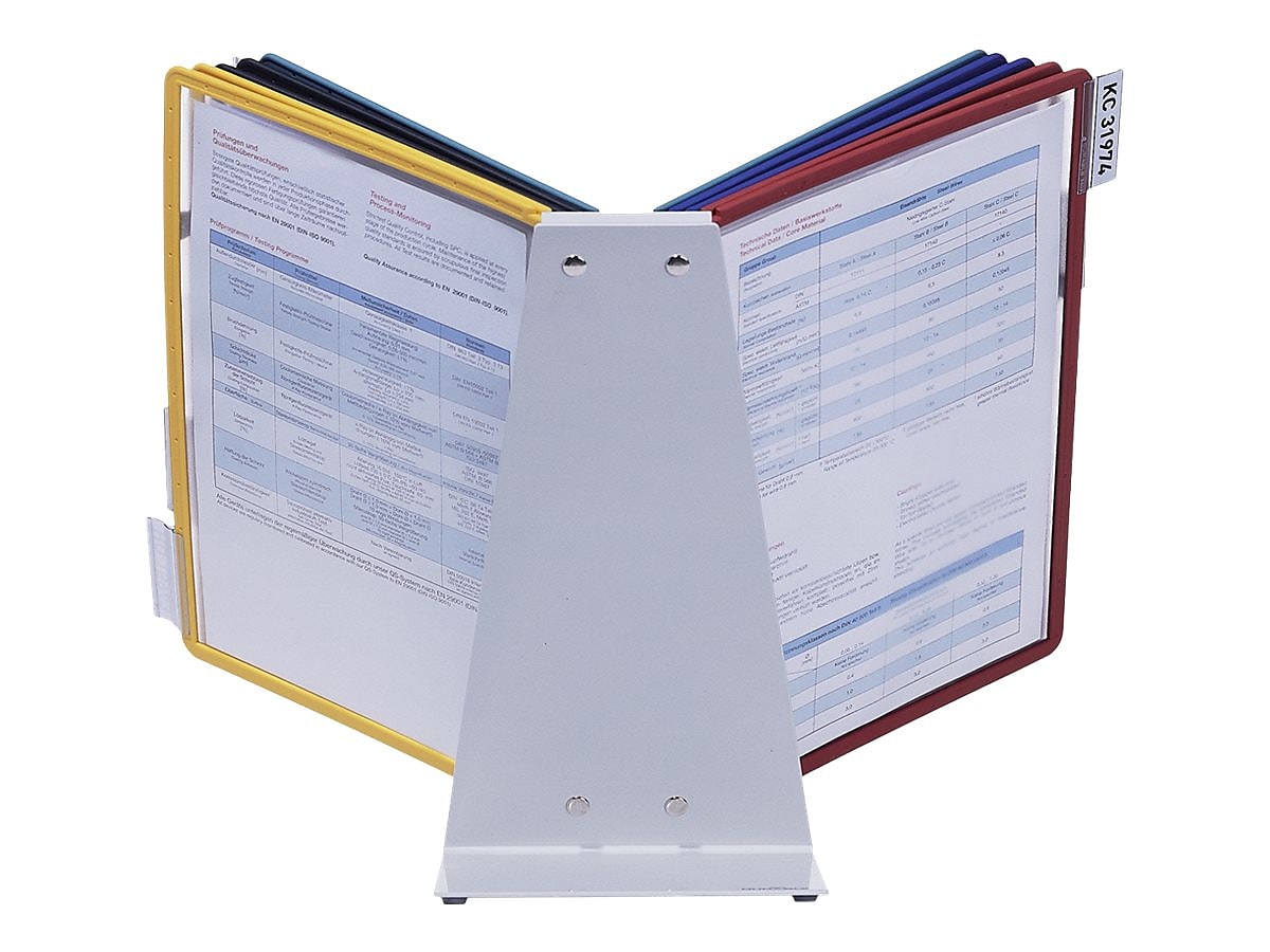 DURABLE Desktop Reference System, 10 Double-Sided Panels, Letter-Size, Assorted Colors, VARIO Design