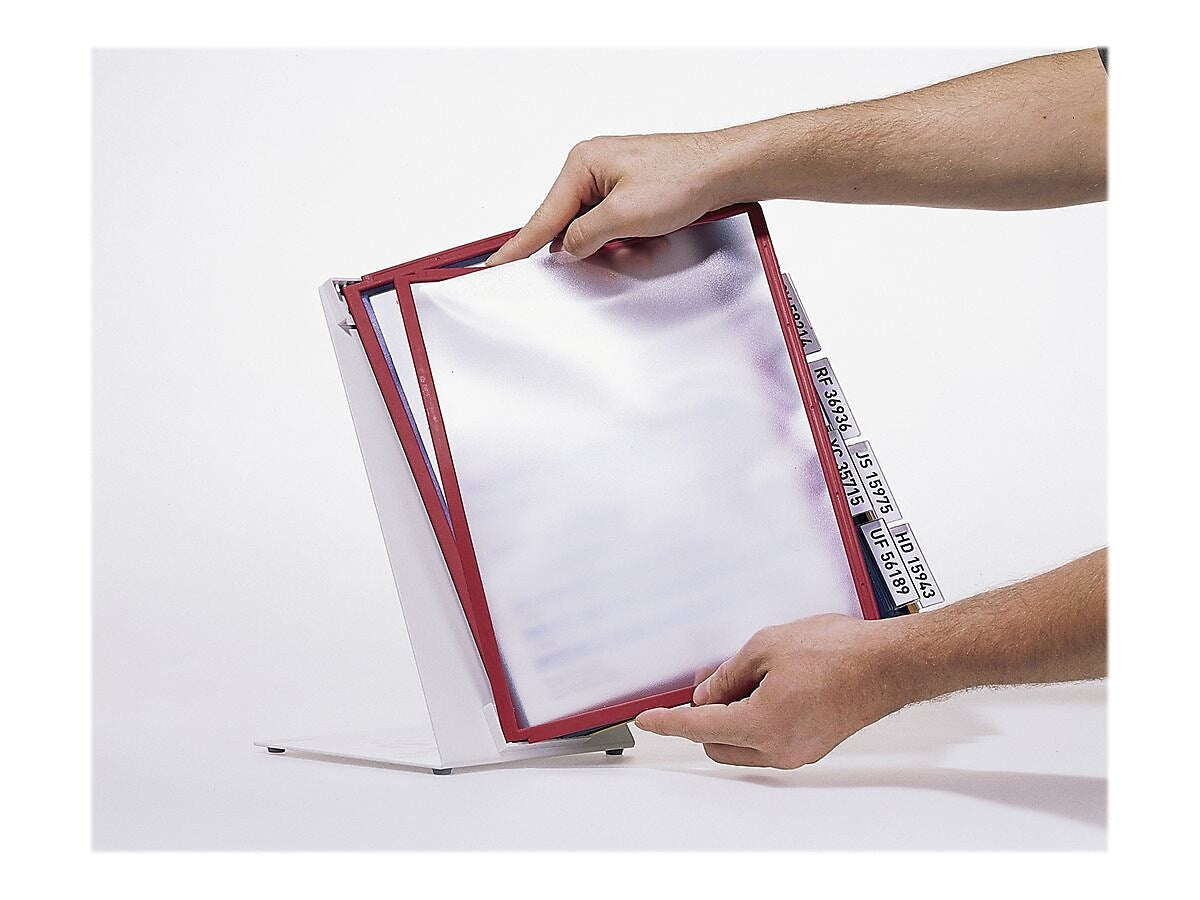 DURABLE Desktop Reference System, 10 Double-Sided Panels, Letter-Size, Assorted Colors, VARIO Design
