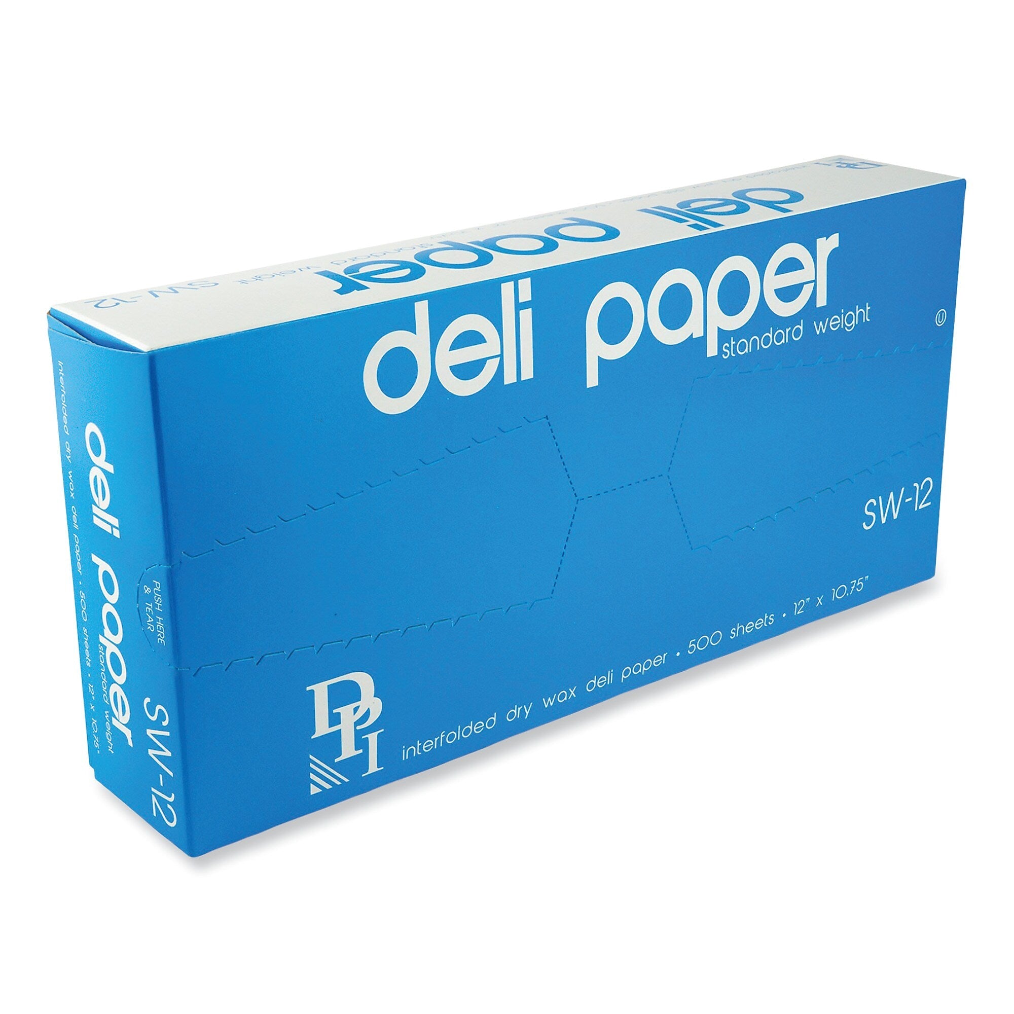 Durable Packaging Interfolded Deli Sheets, 10.75 x 12, Standard Weight, 500 Sheets/Box, 12 Boxes/Carton