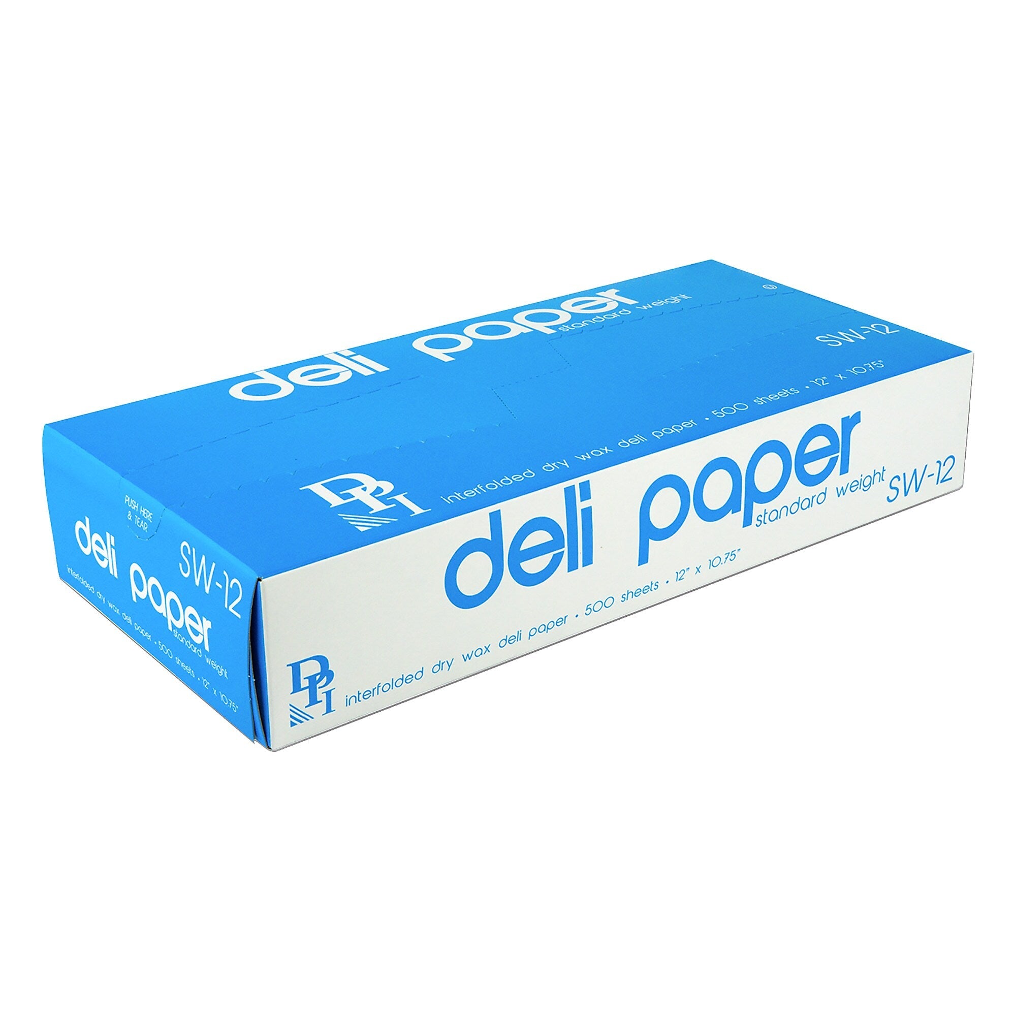 Durable Packaging Interfolded Deli Sheets, 10.75 x 12, Standard Weight, 500 Sheets/Box, 12 Boxes/Carton