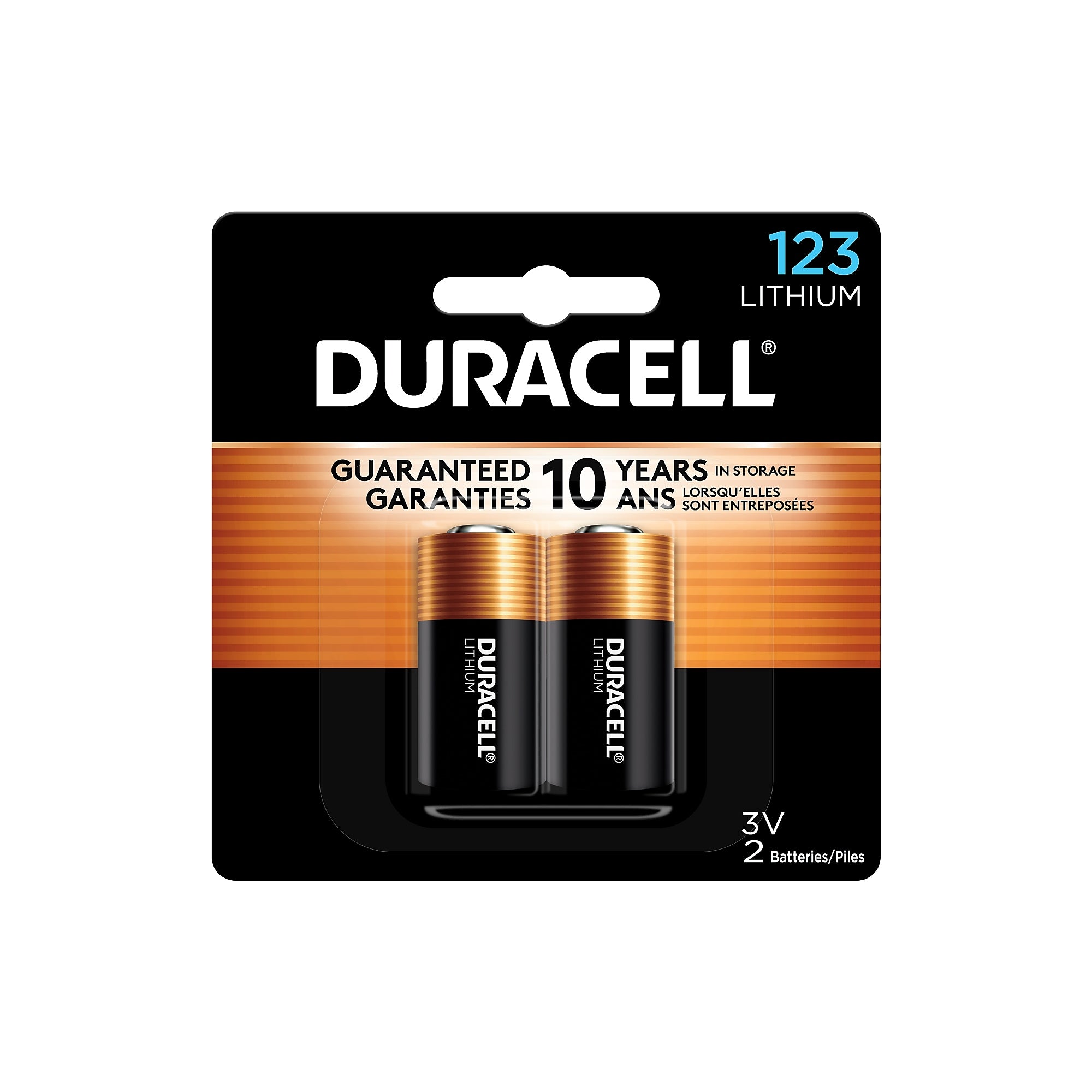 Duracell 123 Lithium Battery, 2/Pack