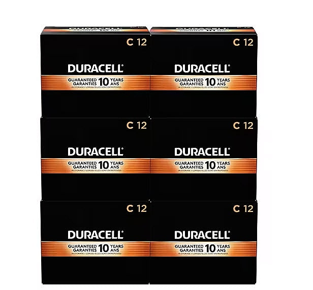Duracell Coppertop C Alkaline Batteries, 72/Carton