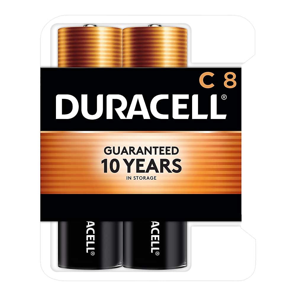Duracell Coppertop C Alkaline Batteries, 8/Pack