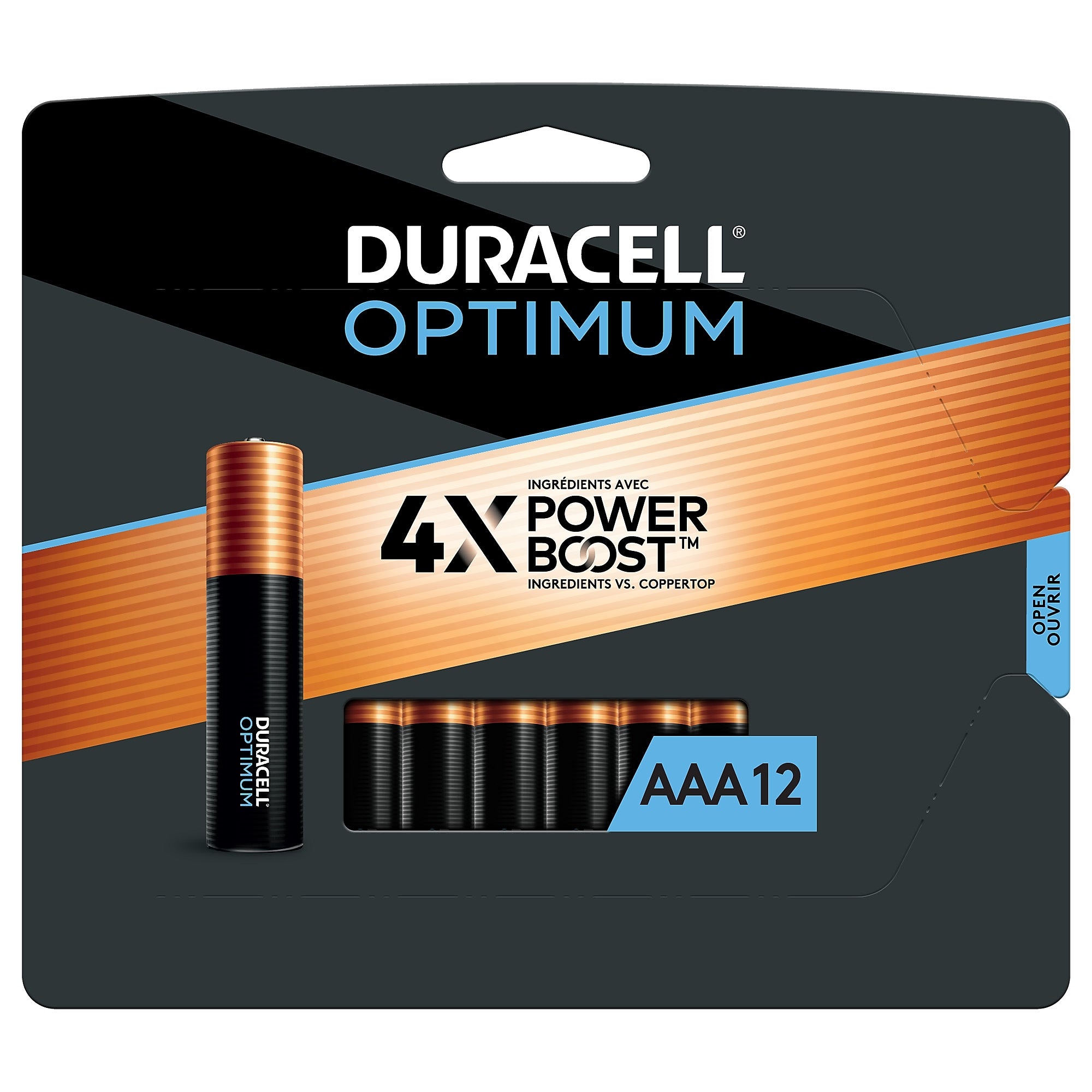 Duracell Optimum AAA Alkaline Battery, 12/Pack