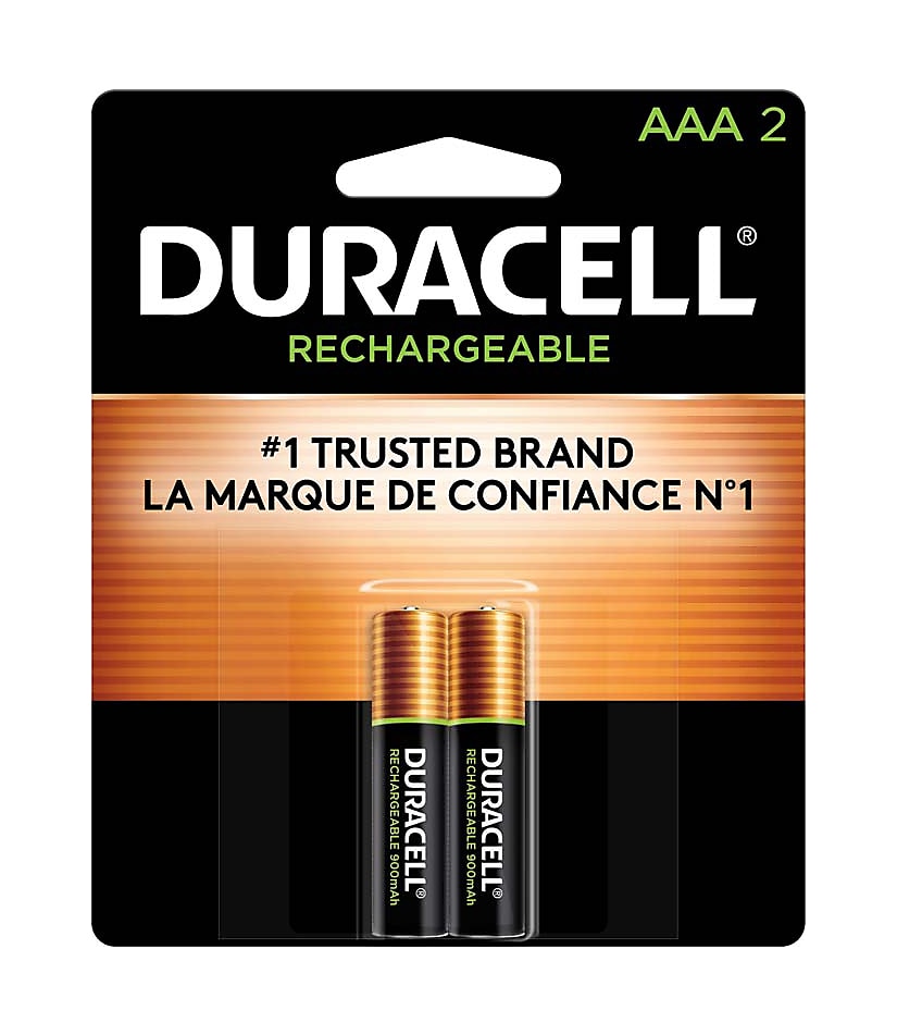 Duracell Rechargeable AAA Batteries, 2/Pack