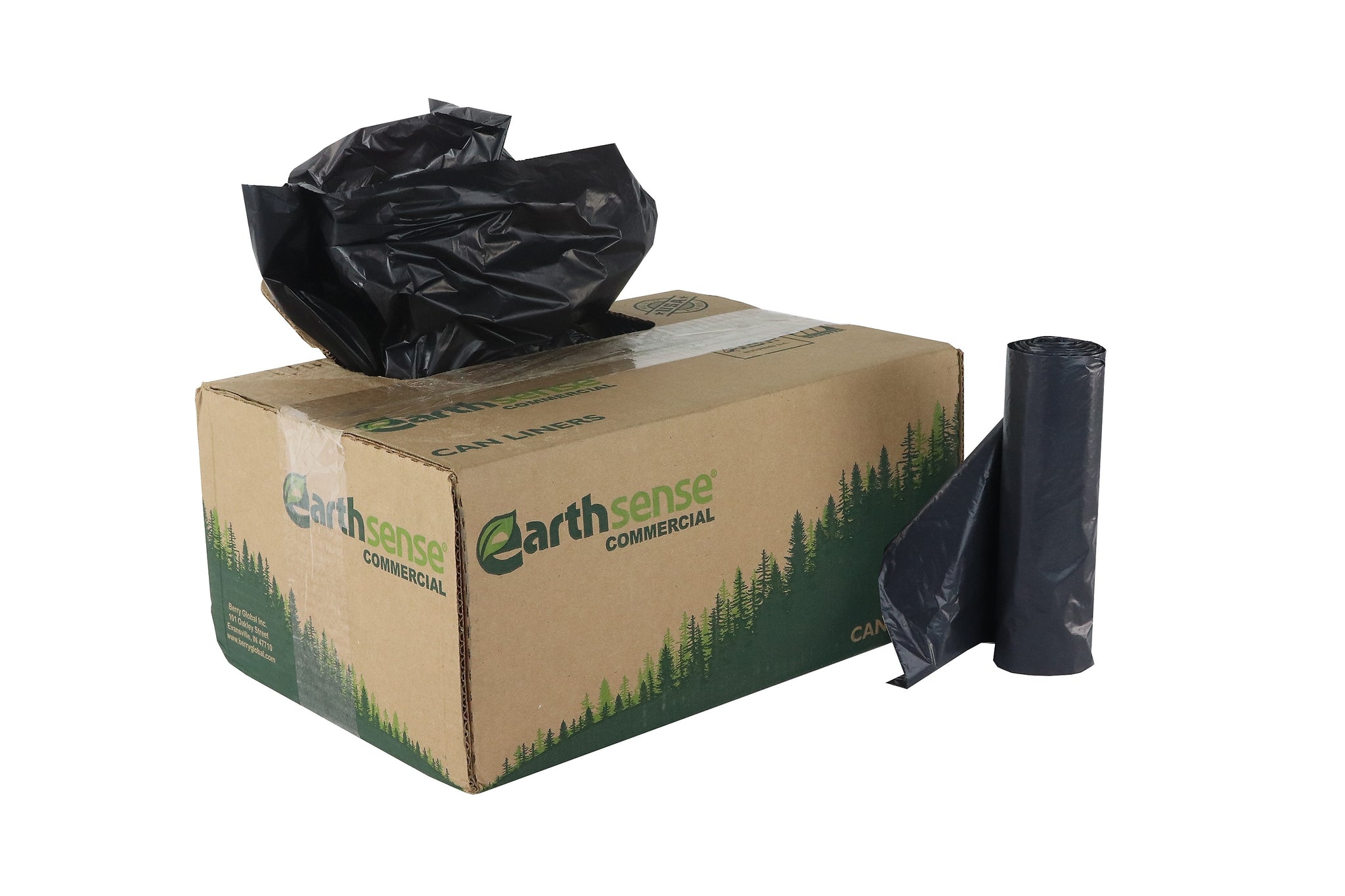 Earthsense 16 Gal. Trash Bags, Black, 500/Carton