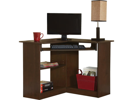 Easy 2 Go 36"W Corner Desk, Brown