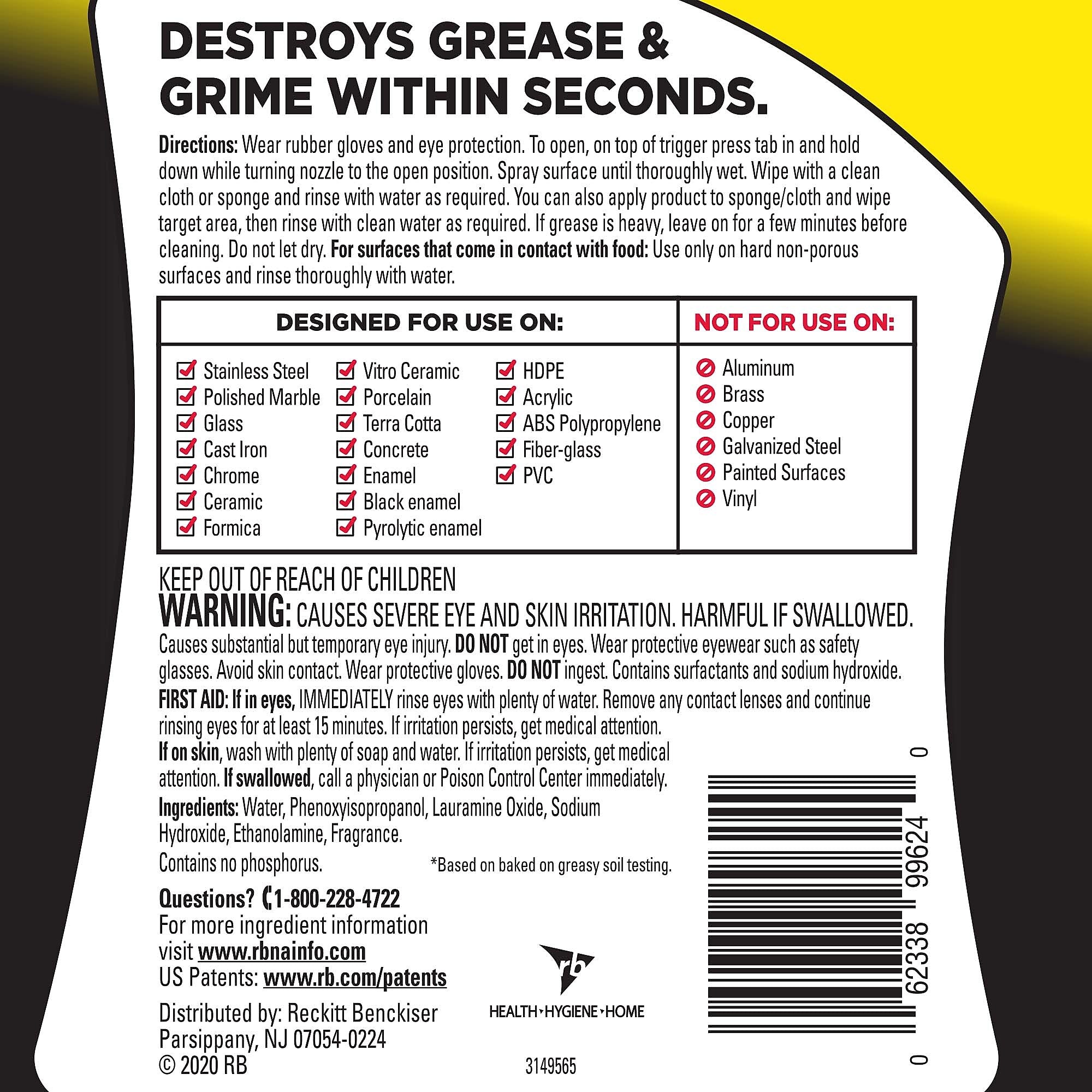 Easy-Off All-Purpose Cleaners & Spray Degreaser, Original Scent, 32 oz.