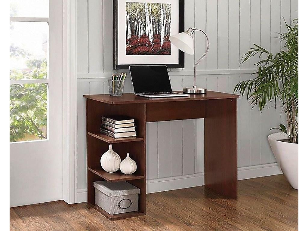 Easy2Go Student 40"W Casual Desk, Dark Wood