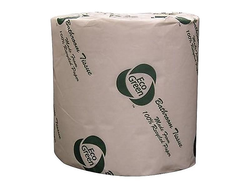 Eco Green Standard Toilet Paper, 2-Ply, White, 550 Sheets/Roll, 80 Rolls/Carton