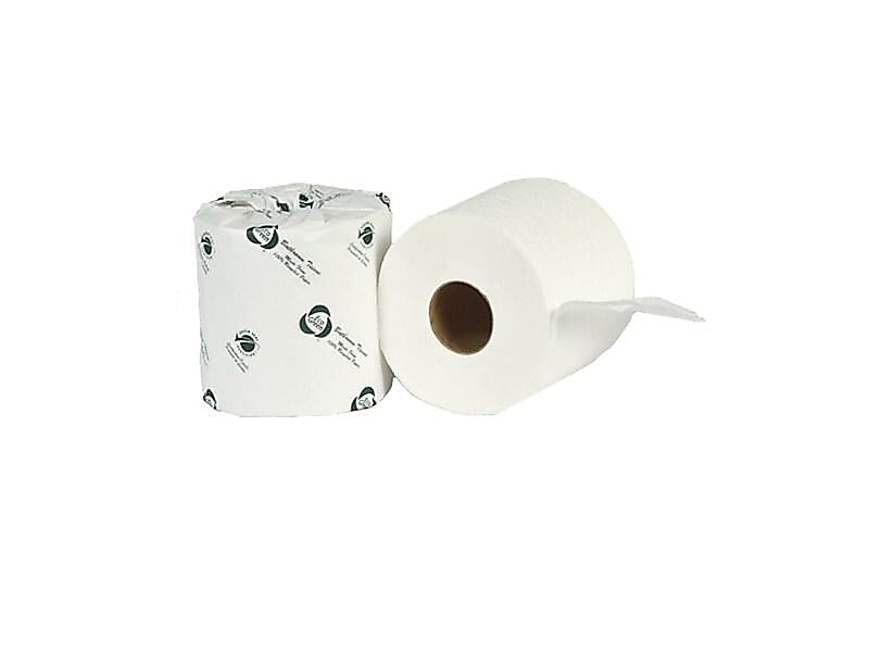 Eco Green Standard Toilet Paper, 2-Ply, White, 550 Sheets/Roll, 80 Rolls/Carton