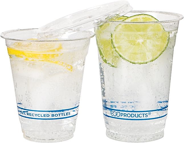 Eco-Products® BlueStripe™ Cold Cups, 12 oz., Clear, 1000/Carton