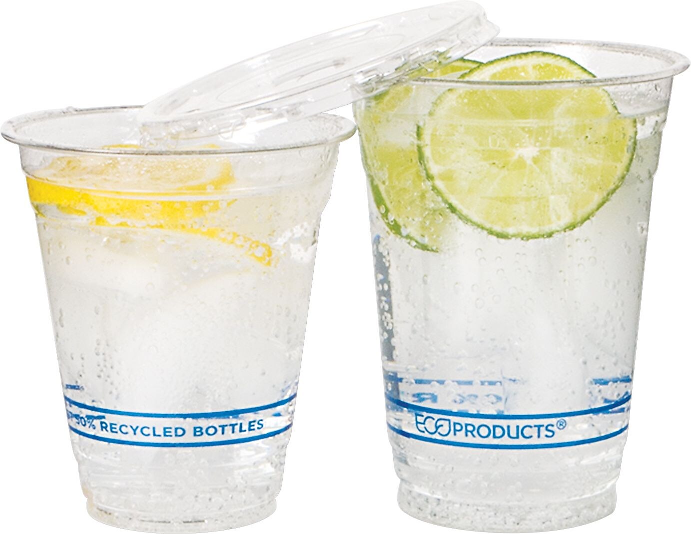 Eco-Products® BlueStripe™ Cold Cups, 12 oz., Clear, 1000/Carton