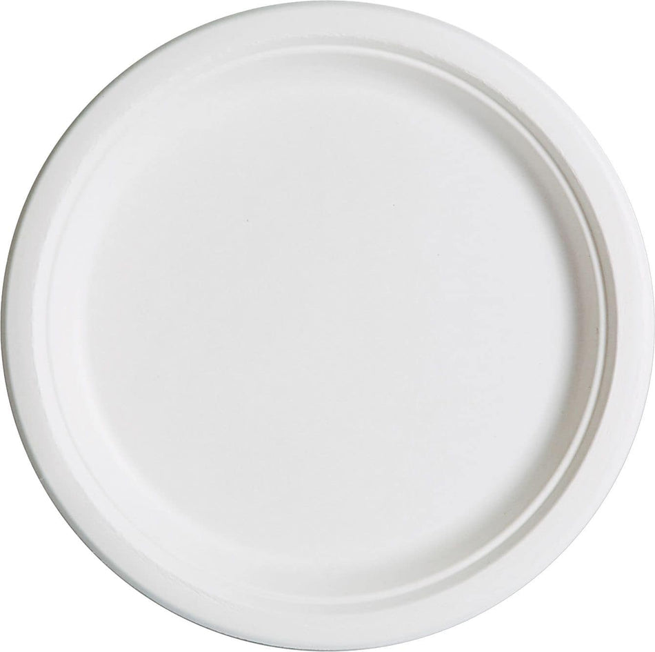 Eco-Products® Compostable Sugarcane Plates, 10", 50/Pack