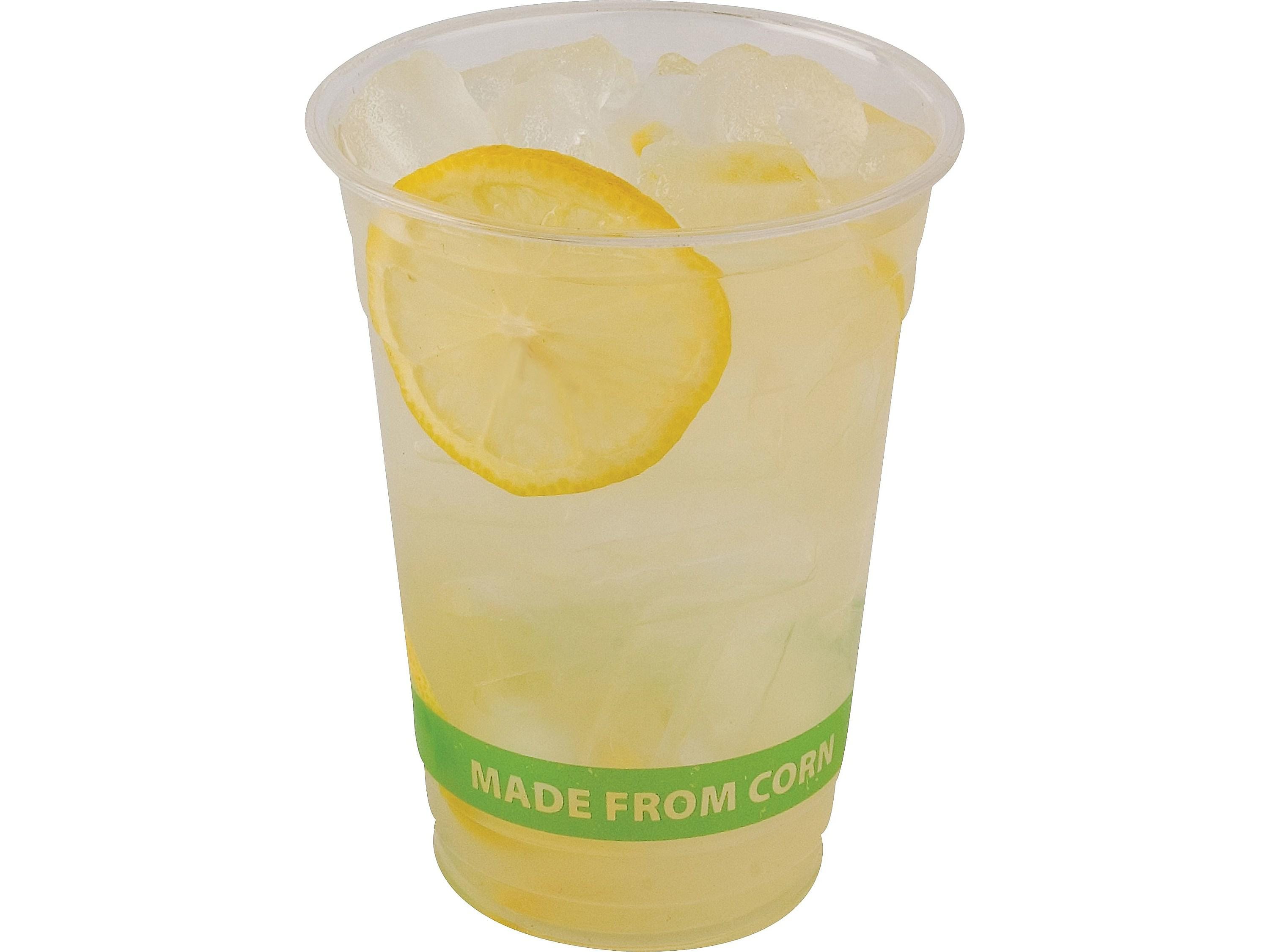 Eco-Products GreenStripe Cold Cups, 12 Oz., Transparent/Green, 50/Pack