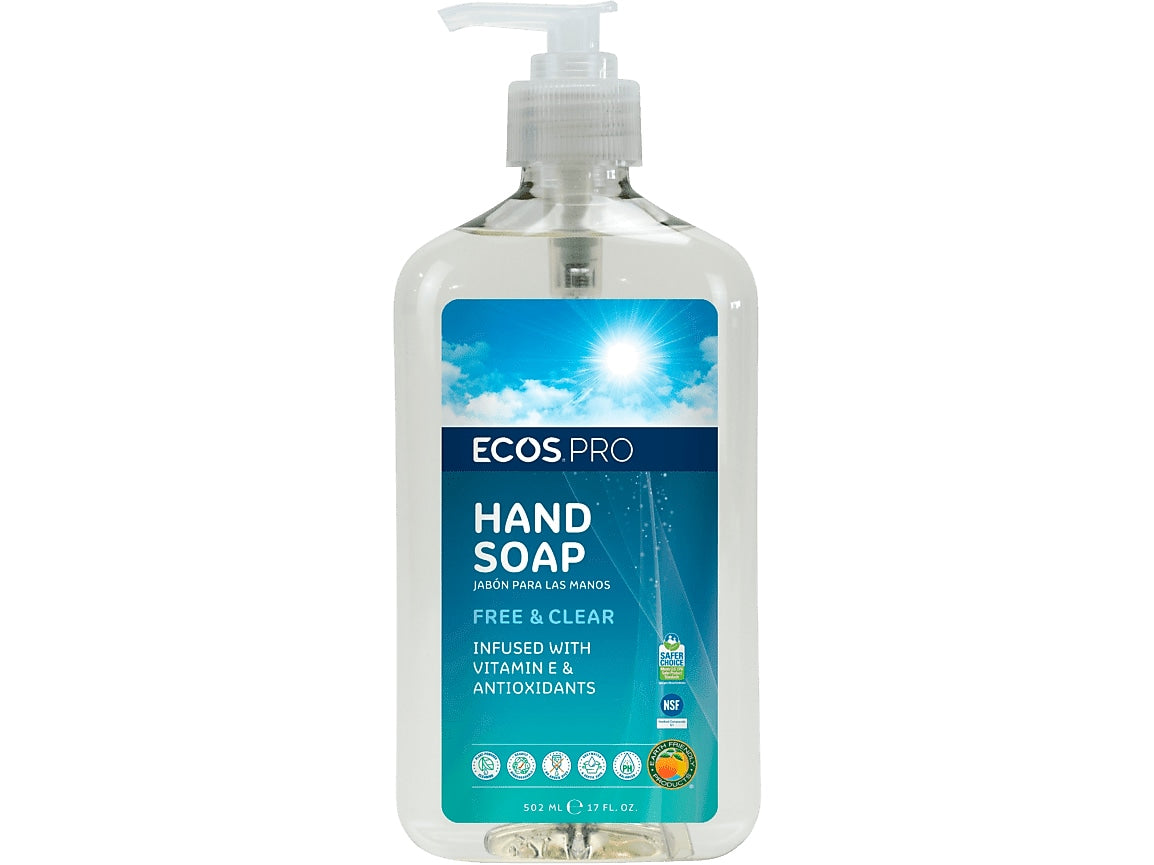 ECOS PRO Free & Clear Liquid Hand Soap, Unscented, 17 FL. Oz.